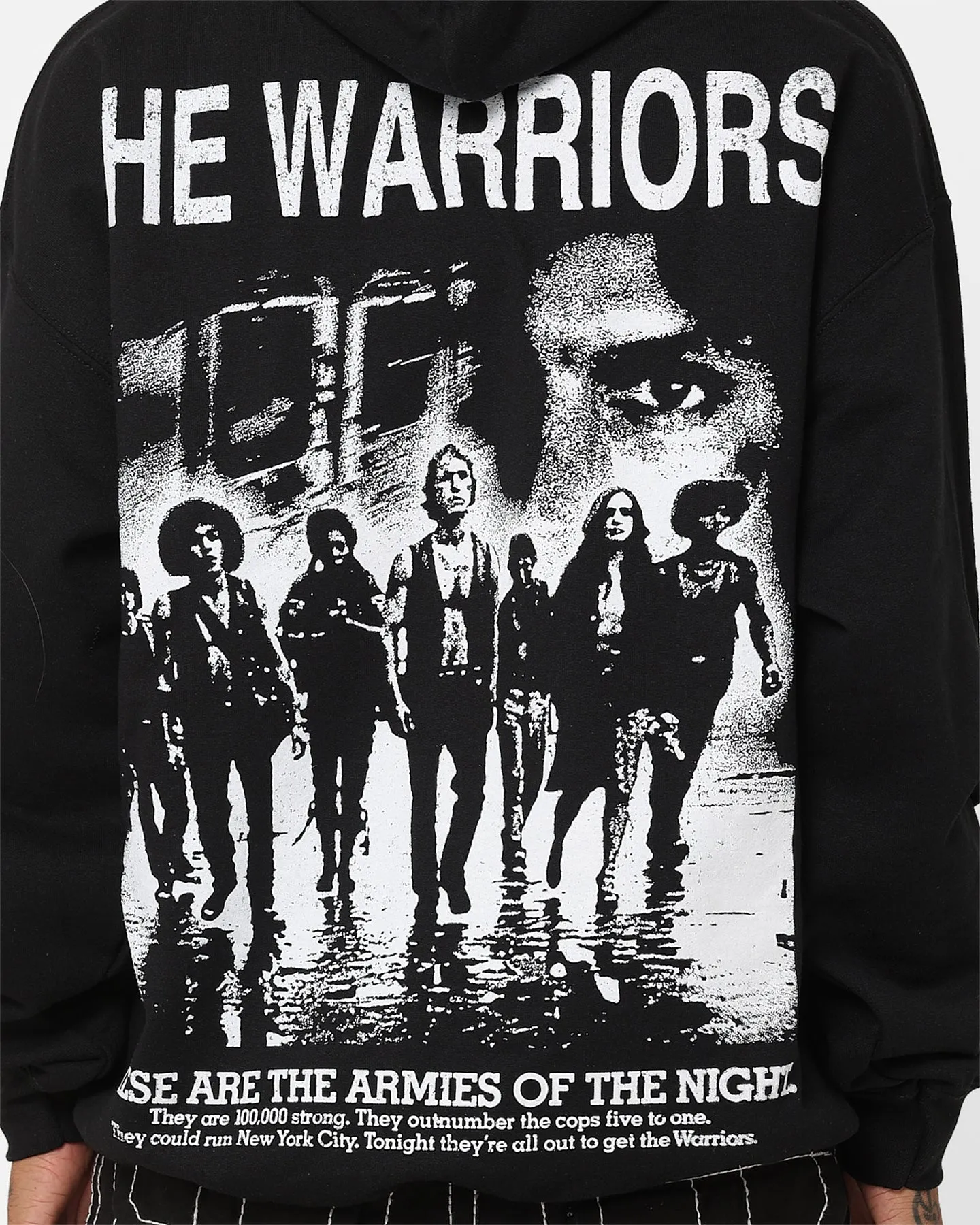 American Thrift X The Warriors Warriors Night Hoodie Black visibility SlitPockets