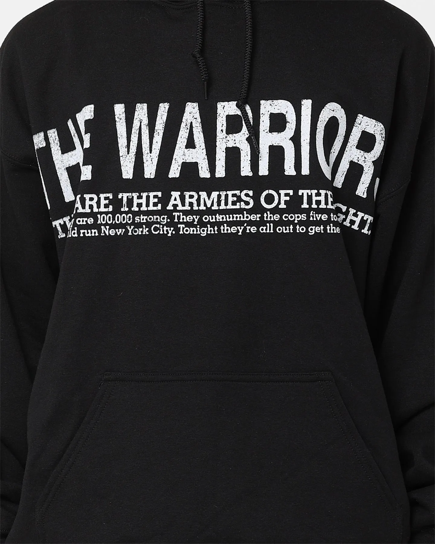 American Thrift X The Warriors Warriors Night Hoodie Black Adjustable Wear