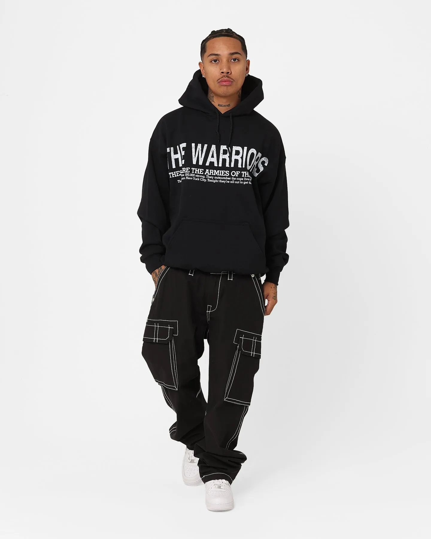 Zippered Pockets See American Thrift X The Warriors Warriors Night Hoodie Black