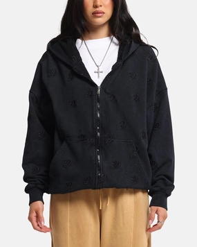 Dreamville Logo All Over Zip Hoodie Dark Grey pattern - mixing