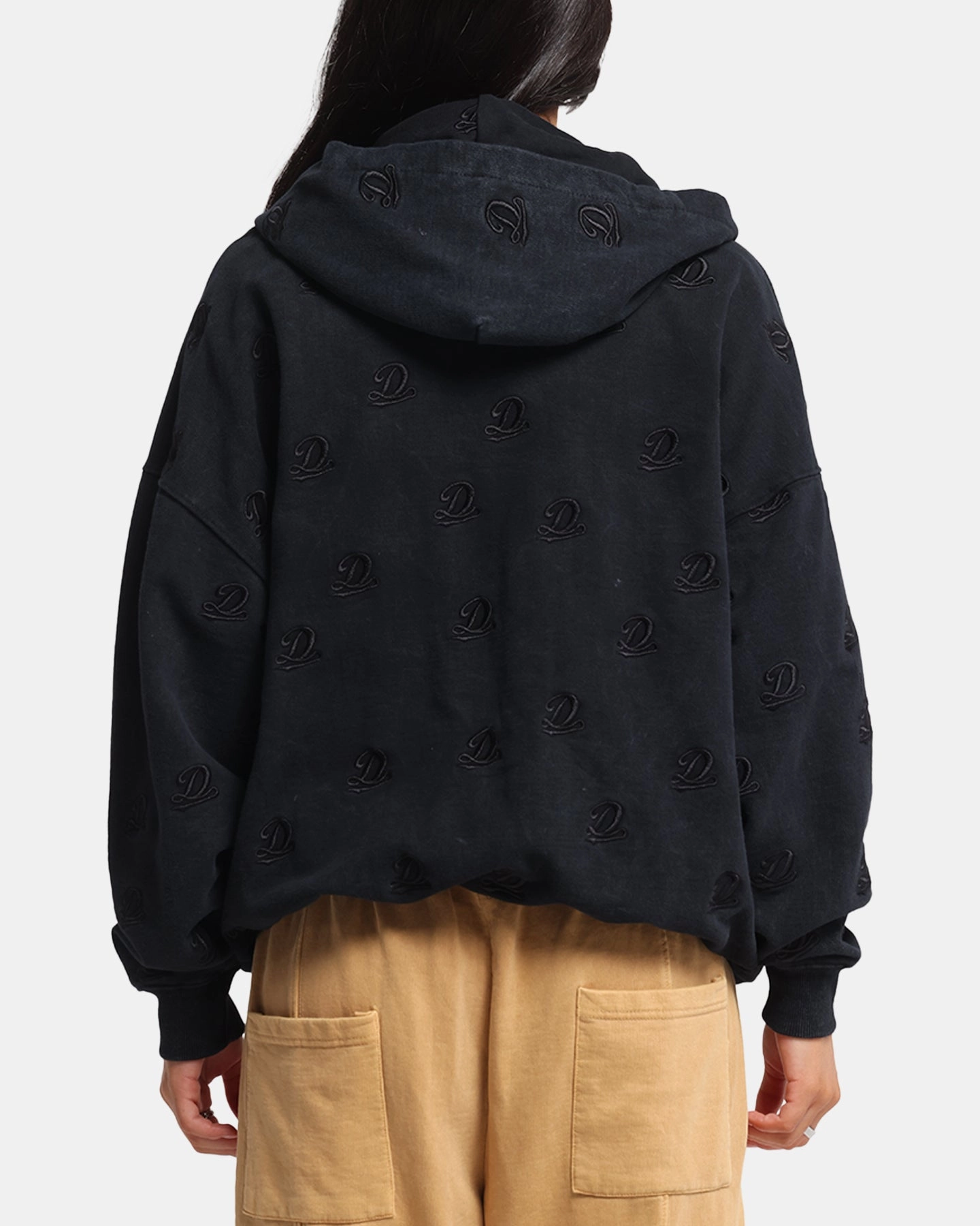 Dreamville Logo All Over Zip Hoodie Dark Grey Reservation variety