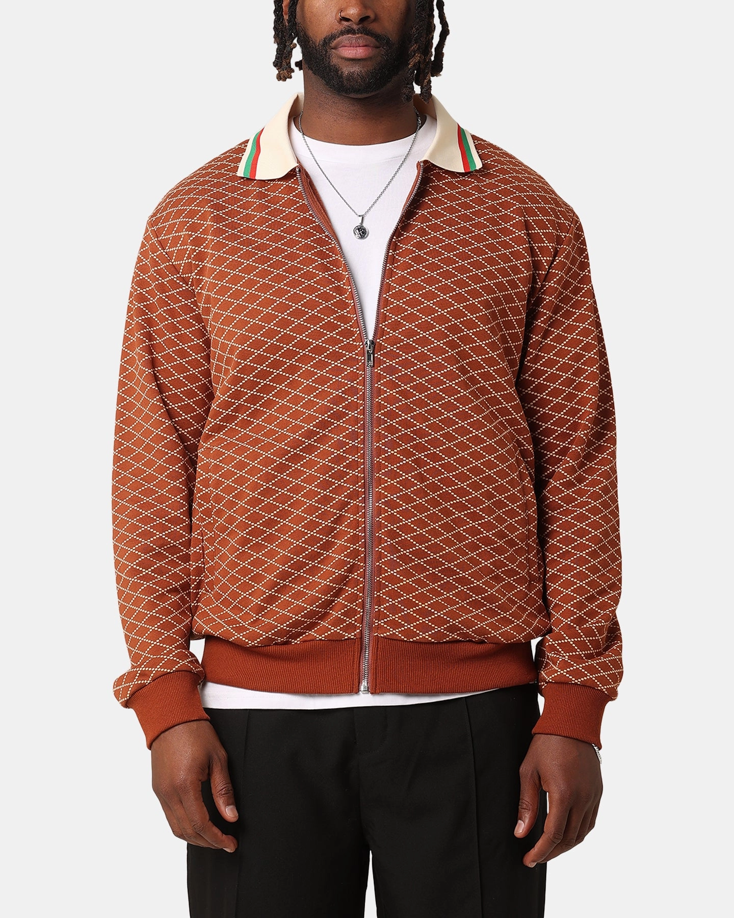 Soft Shell Material Thermal Protection XXIII Printed Bomber Jacket Brown