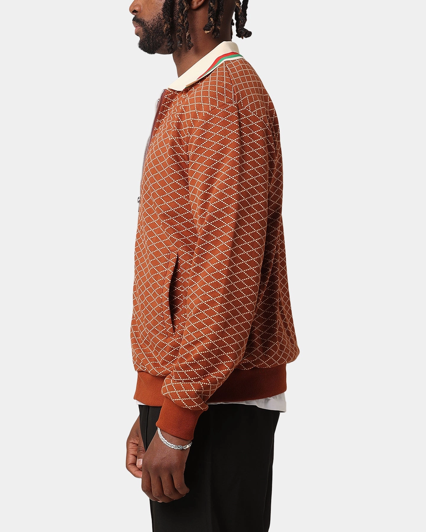 XXIII Printed Bomber Jacket Brown Christmas outfit Oversized