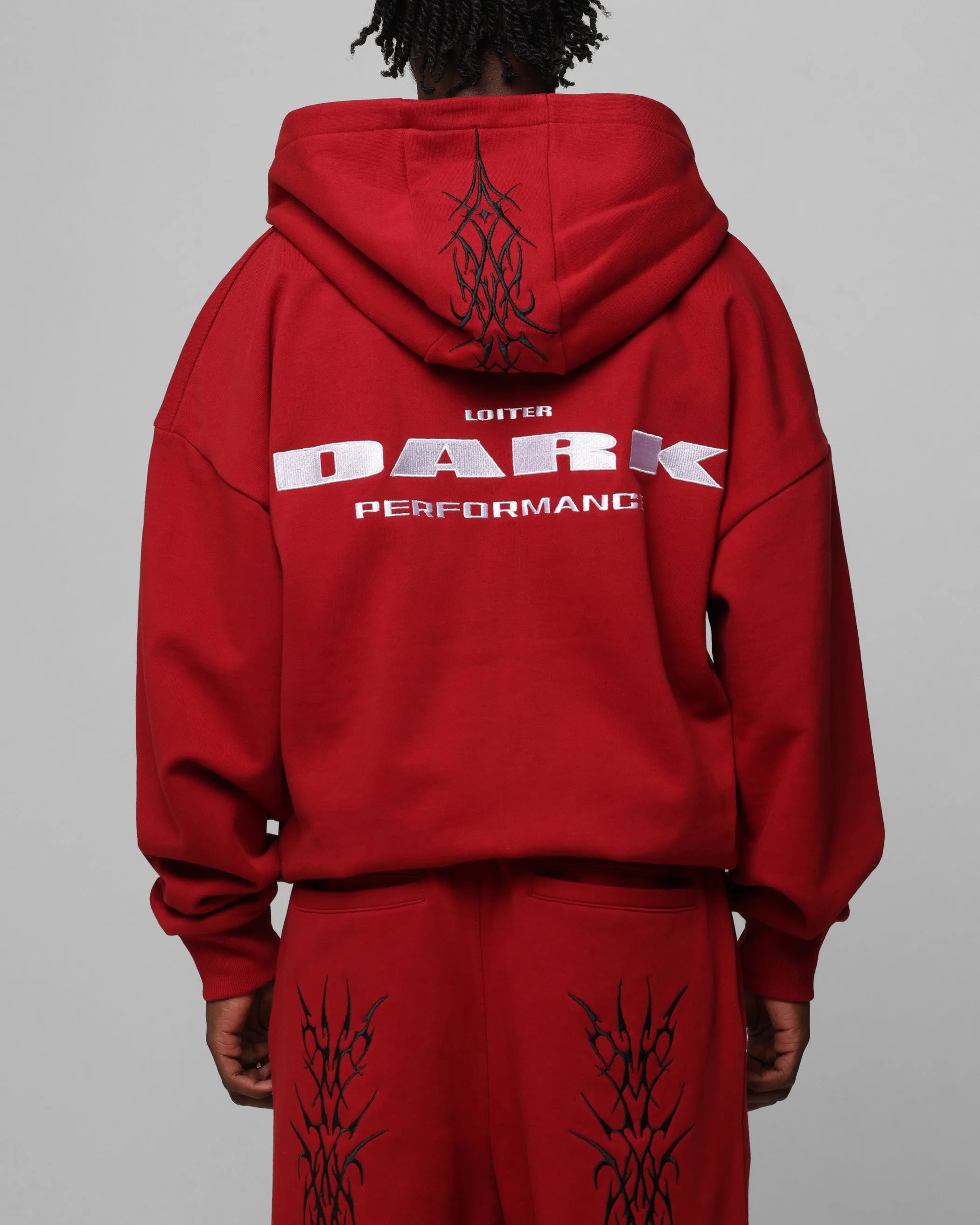 Loiter Blood Born Zip Hoodie Burgandy suitable for performance costumes