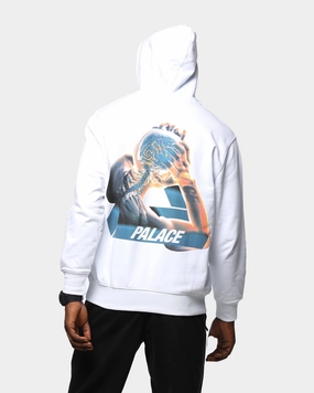 Palace Men's Tri-Gaine Hoodie White Trendy Outerwear