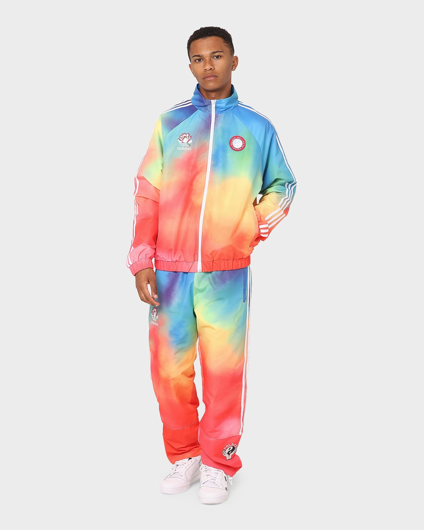Palace Palace X Adidas Palace Wellness Center Zip Jacket Tie Dye Street Comfort