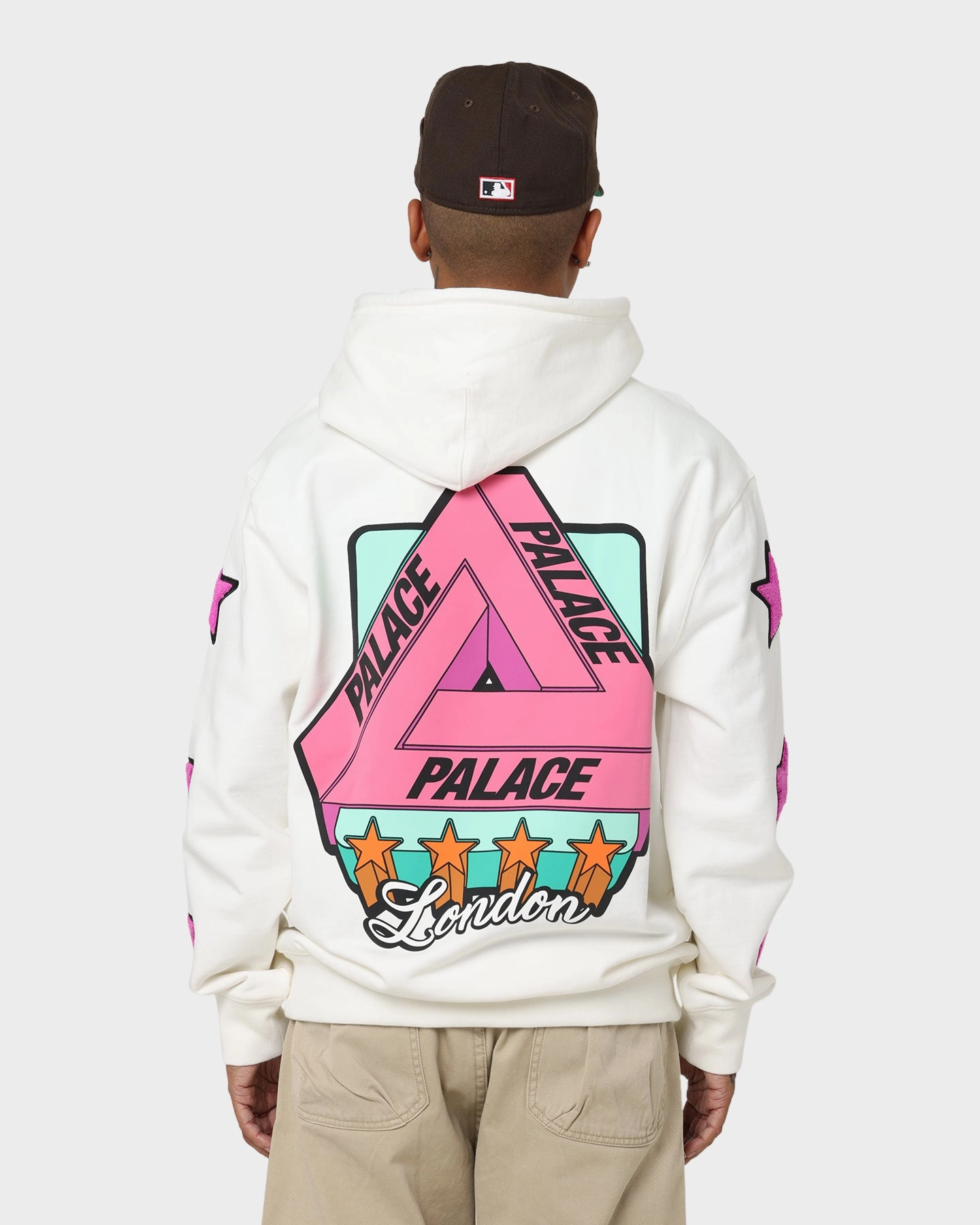 monochromatic Ergonomic Sleeves Palace Start It Up Hoodie White