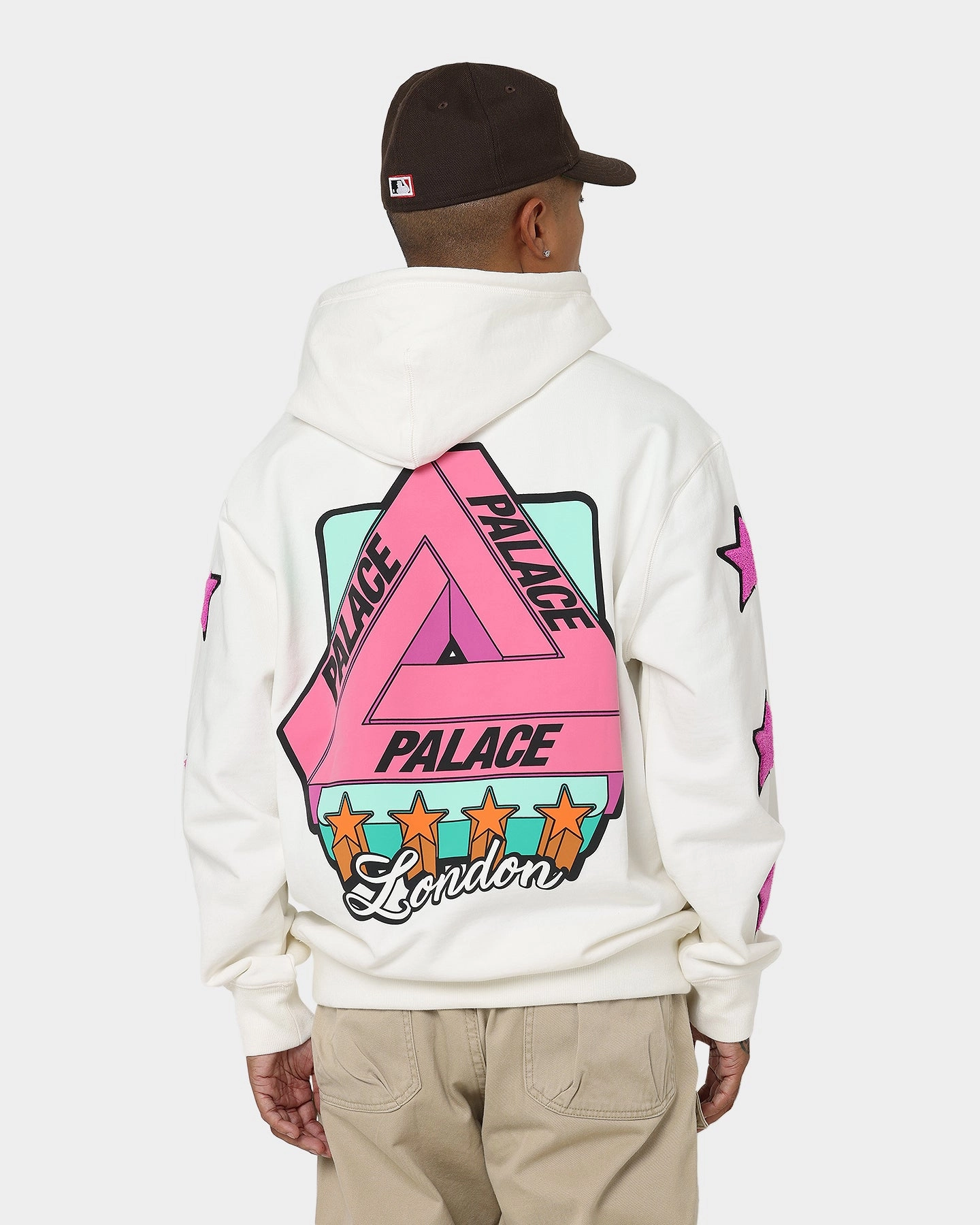 Palace Start It Up Hoodie White snap-up Retro