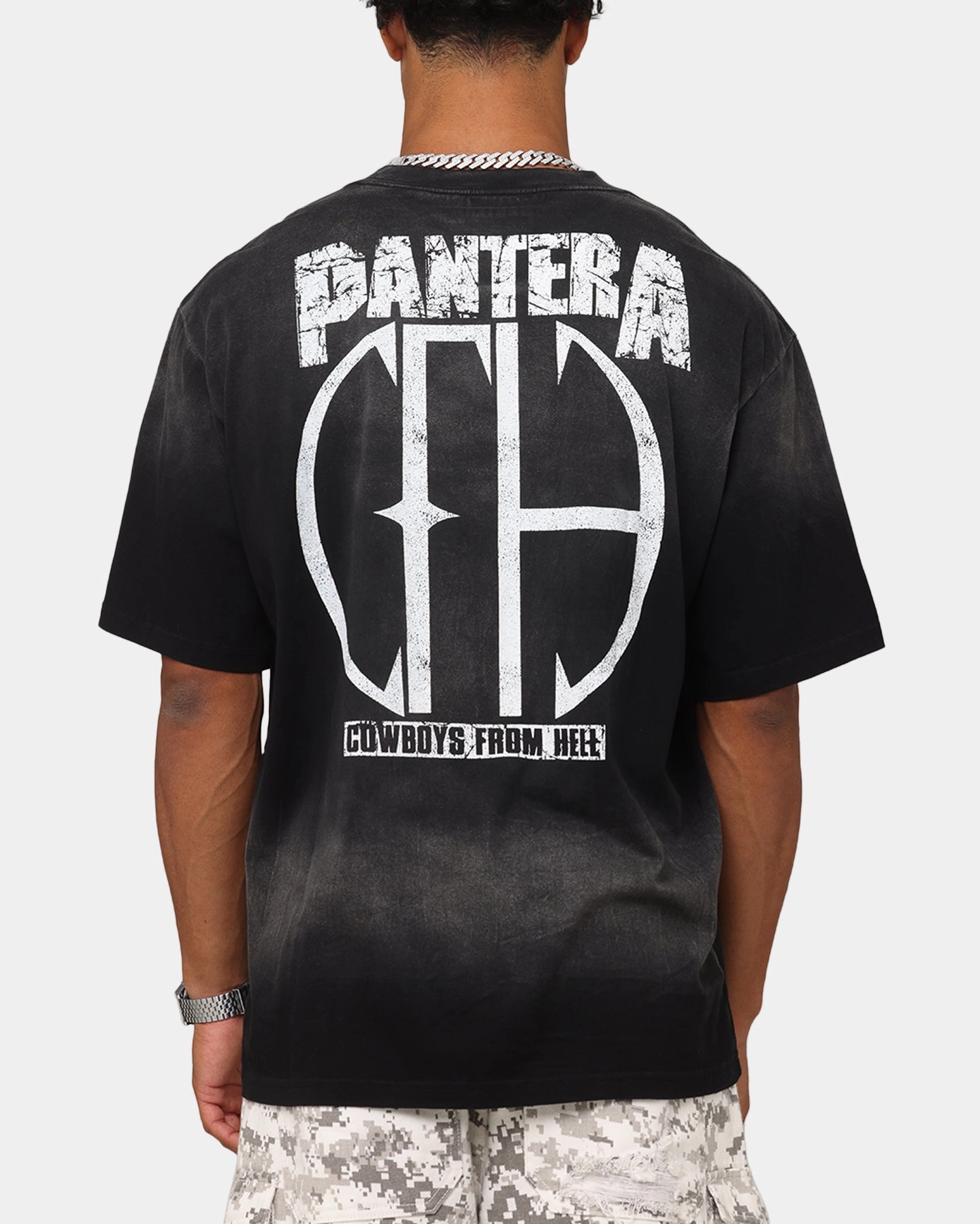 Pantera F#cking Hostile Vintage T-Shirt Washed Black Relaxed Fit Design Light and Breathable