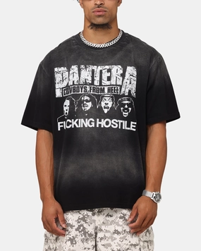 Weekend Ready FlexibleCollarOptions Pantera F#cking Hostile Vintage T-Shirt Washed Black