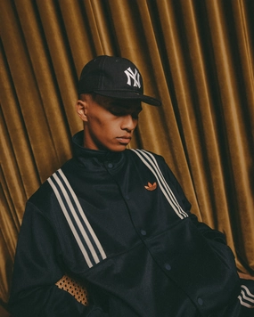 snap closure Adidas Adicolour King Top Jacket Night Indigo