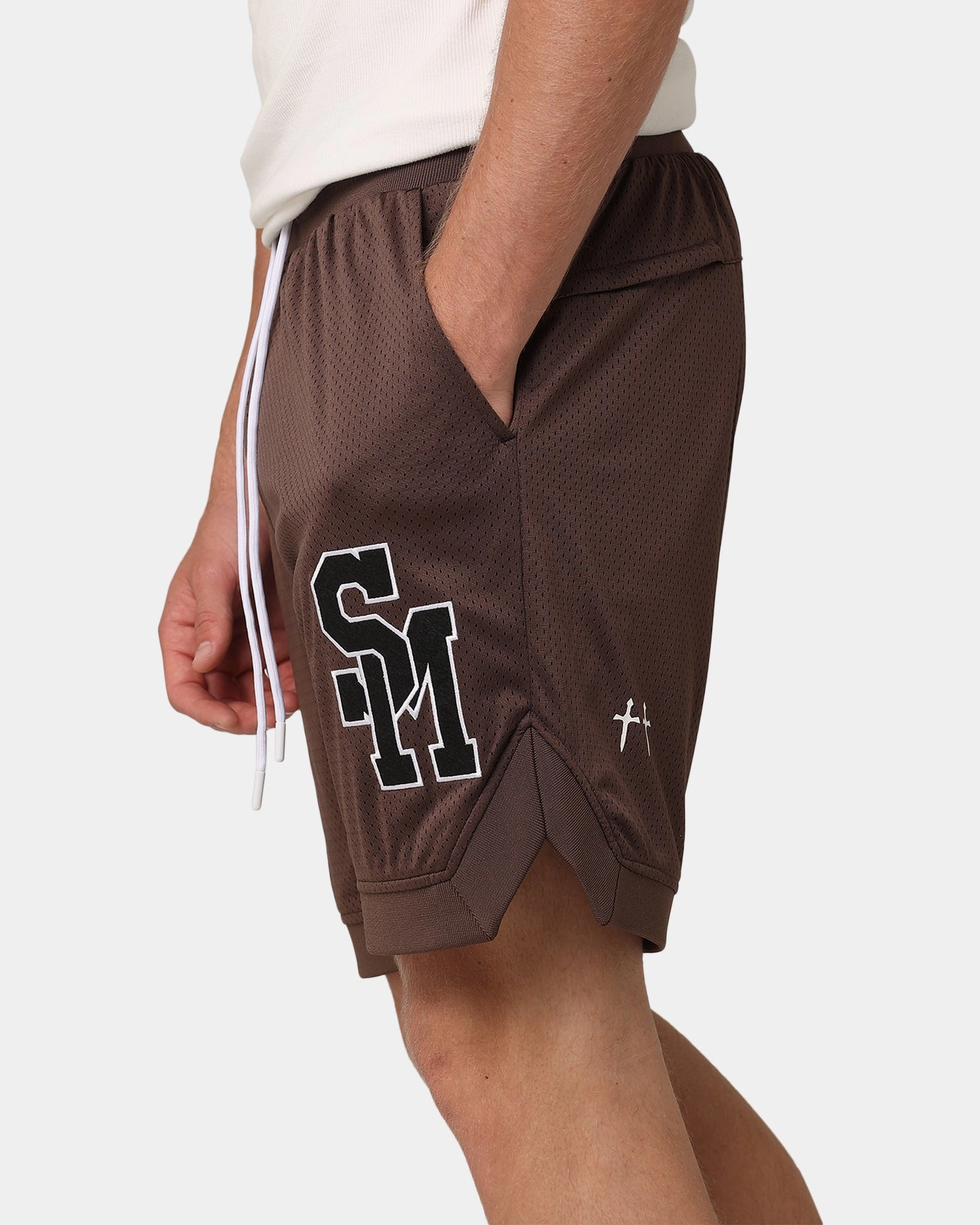 Saint Morta La Rambla Basketball Shorts Dark Brown Pocket Reinforcement