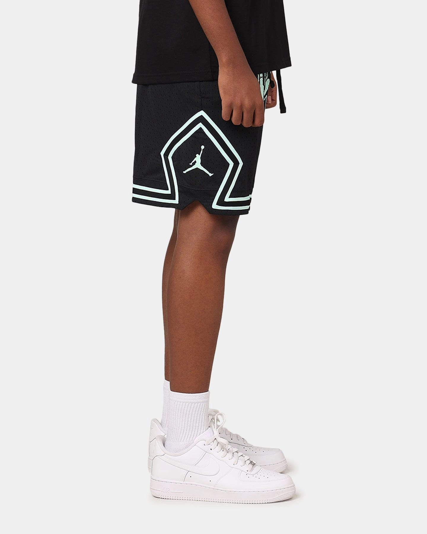 Preppy Style Ultra Breathable Jordan Dri-Fit Diamond Shorts Black/Mint
