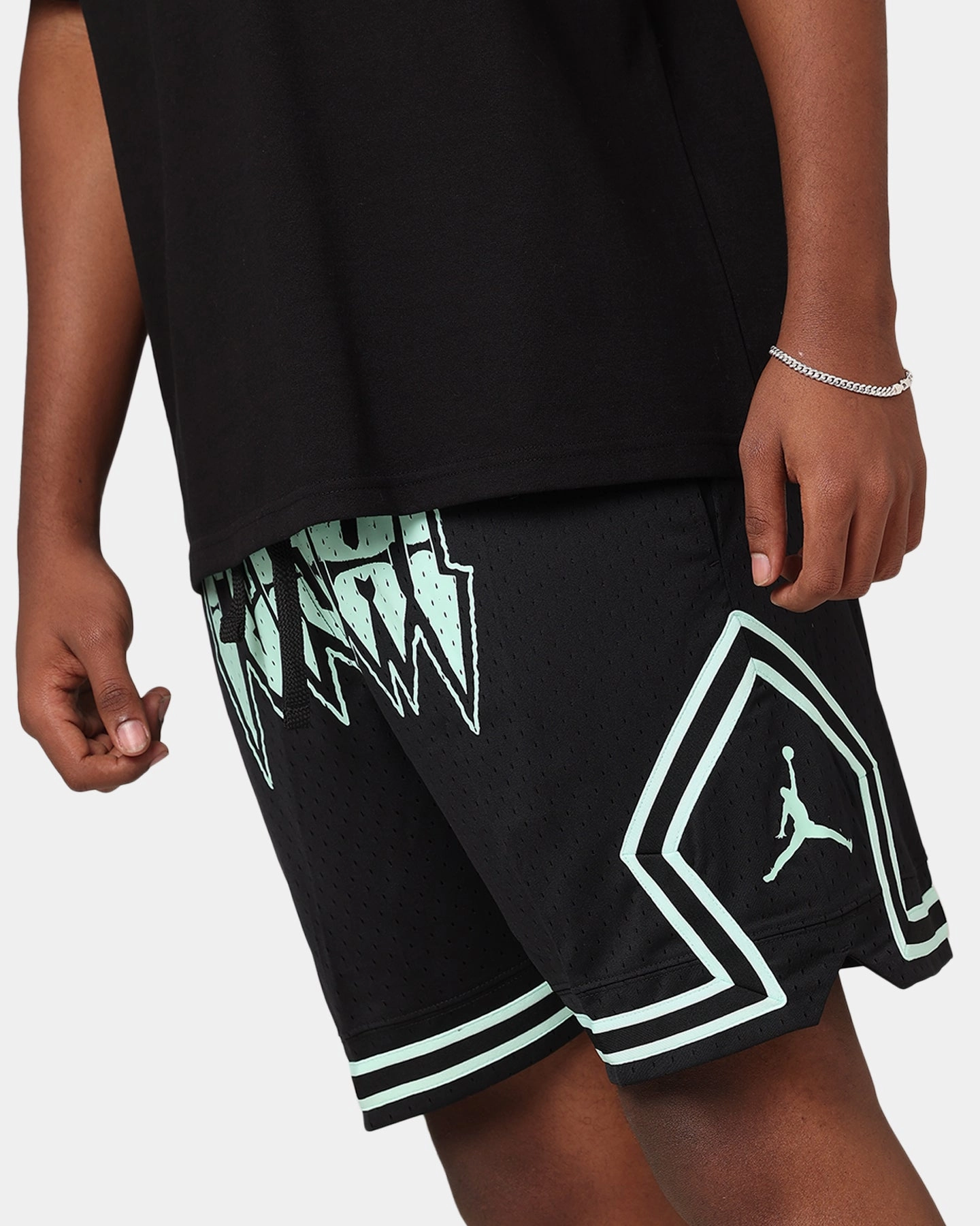 Smooth Texture sophisticated appearance Jordan Dri-Fit Diamond Shorts Black/Mint