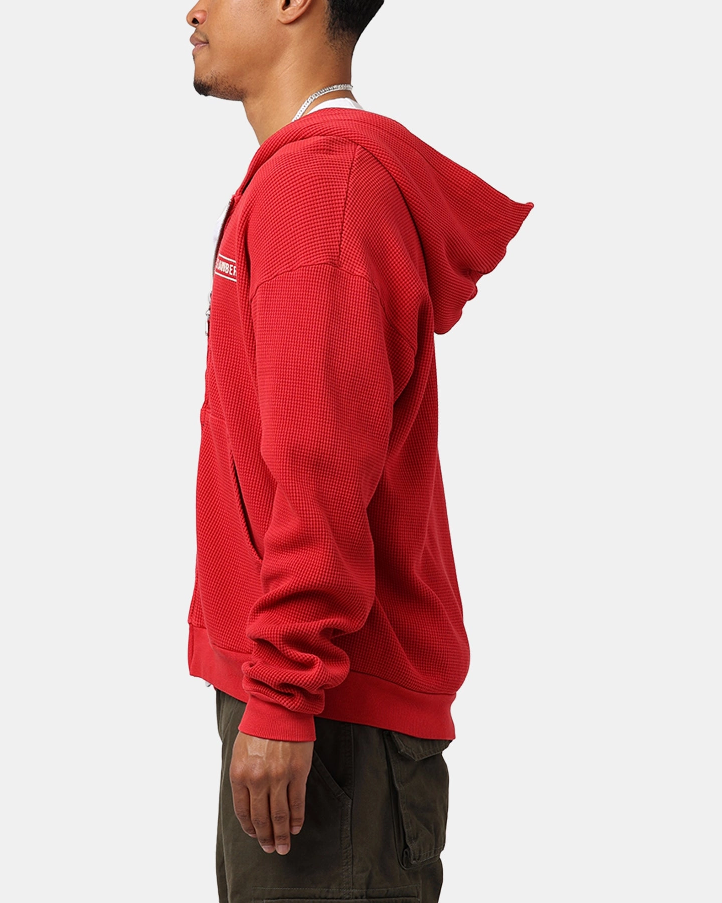 Strawberry Thermal Zip-Up Hoodie Red Sporty Shield