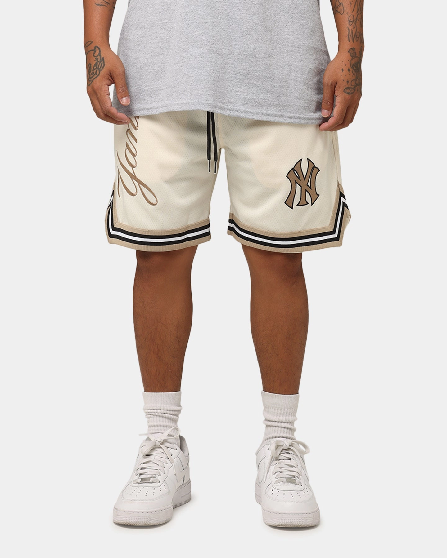 New Era New York Yankees Mesh Shorts Light Beige hypoallergenic Smart Casual