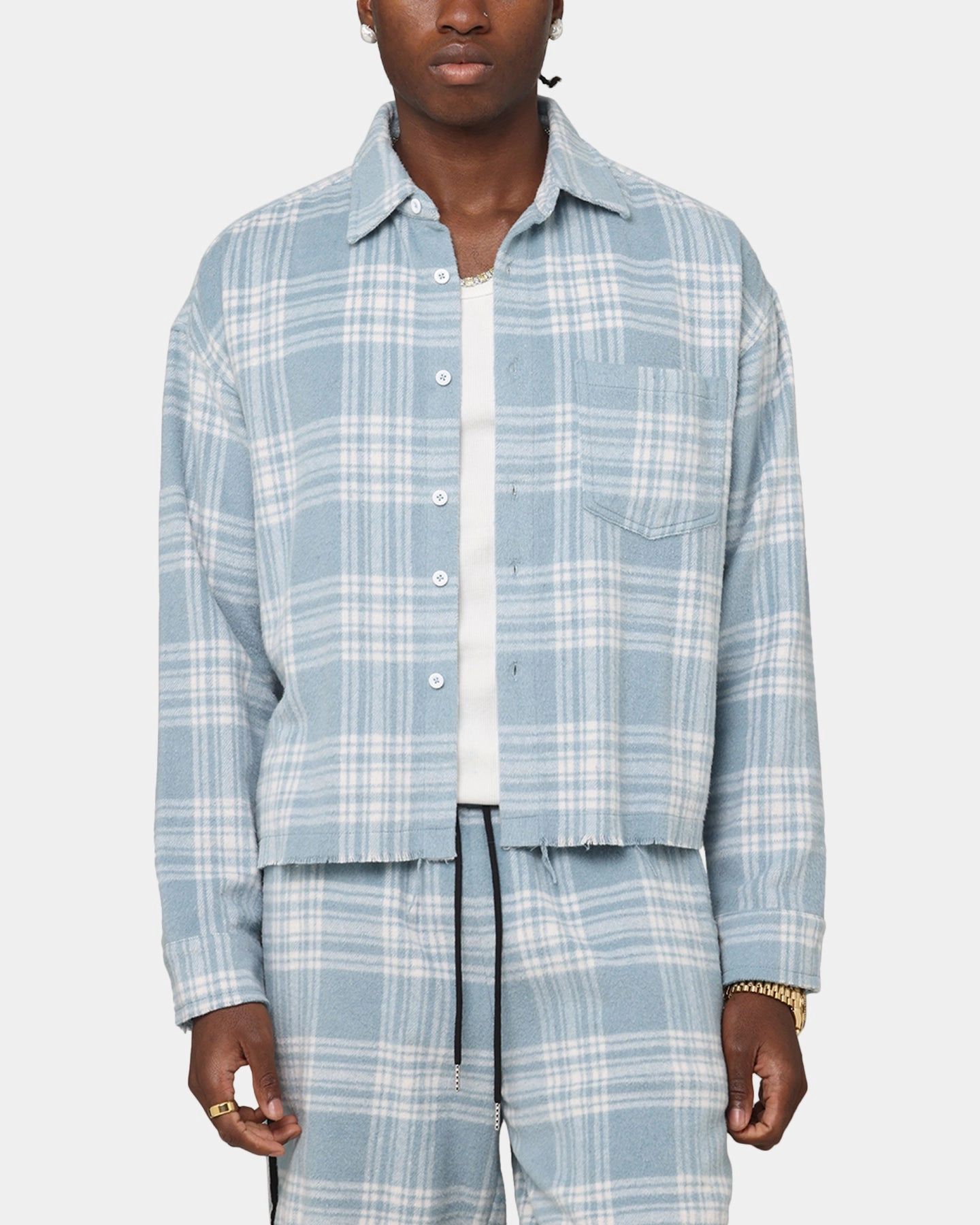 Breathable Layer Errand Ready XXIII Plaid Long Sleeve Overshirt Blue