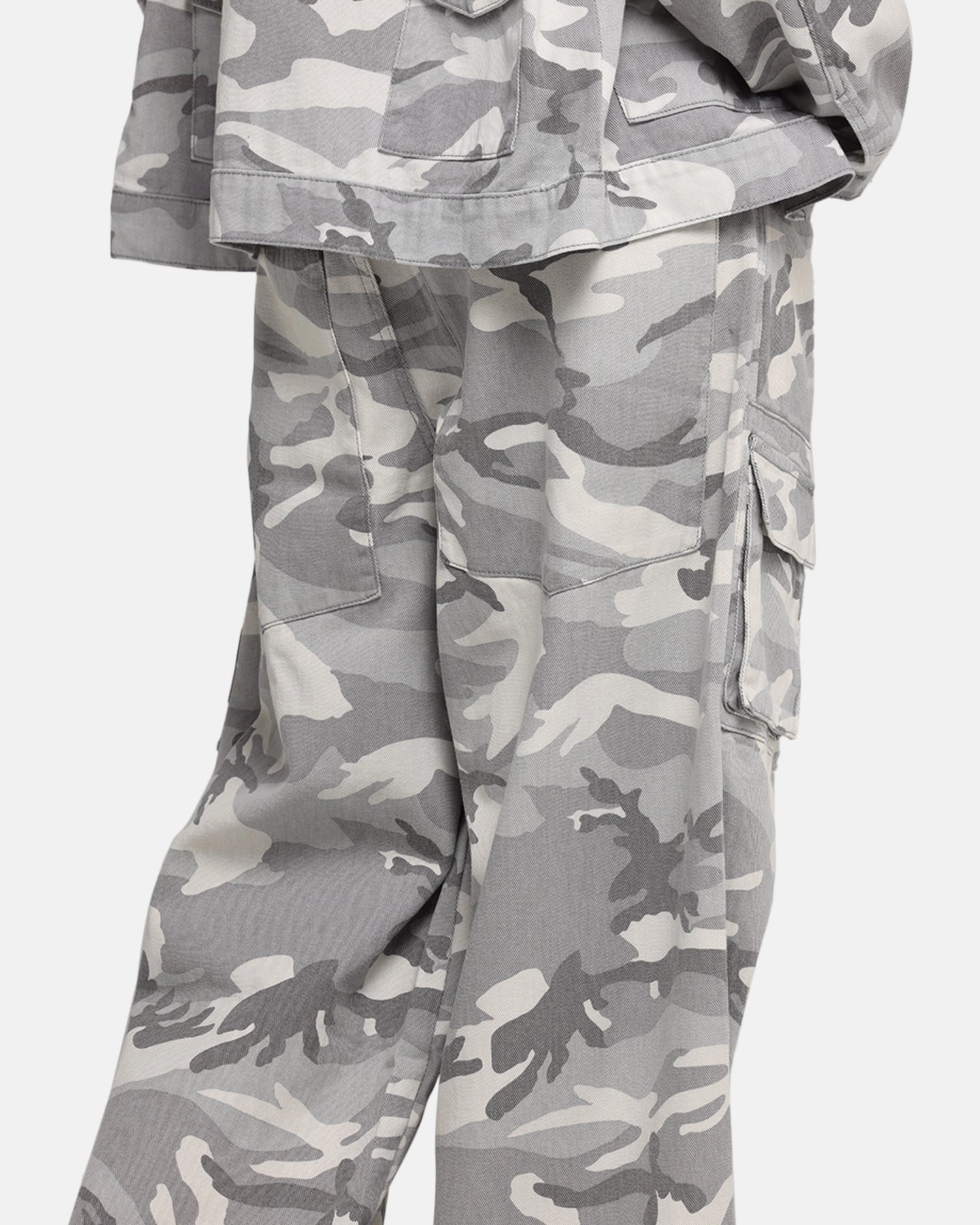 ReinforcedKnees Loiter Combat Cargo Pants Snow Camo