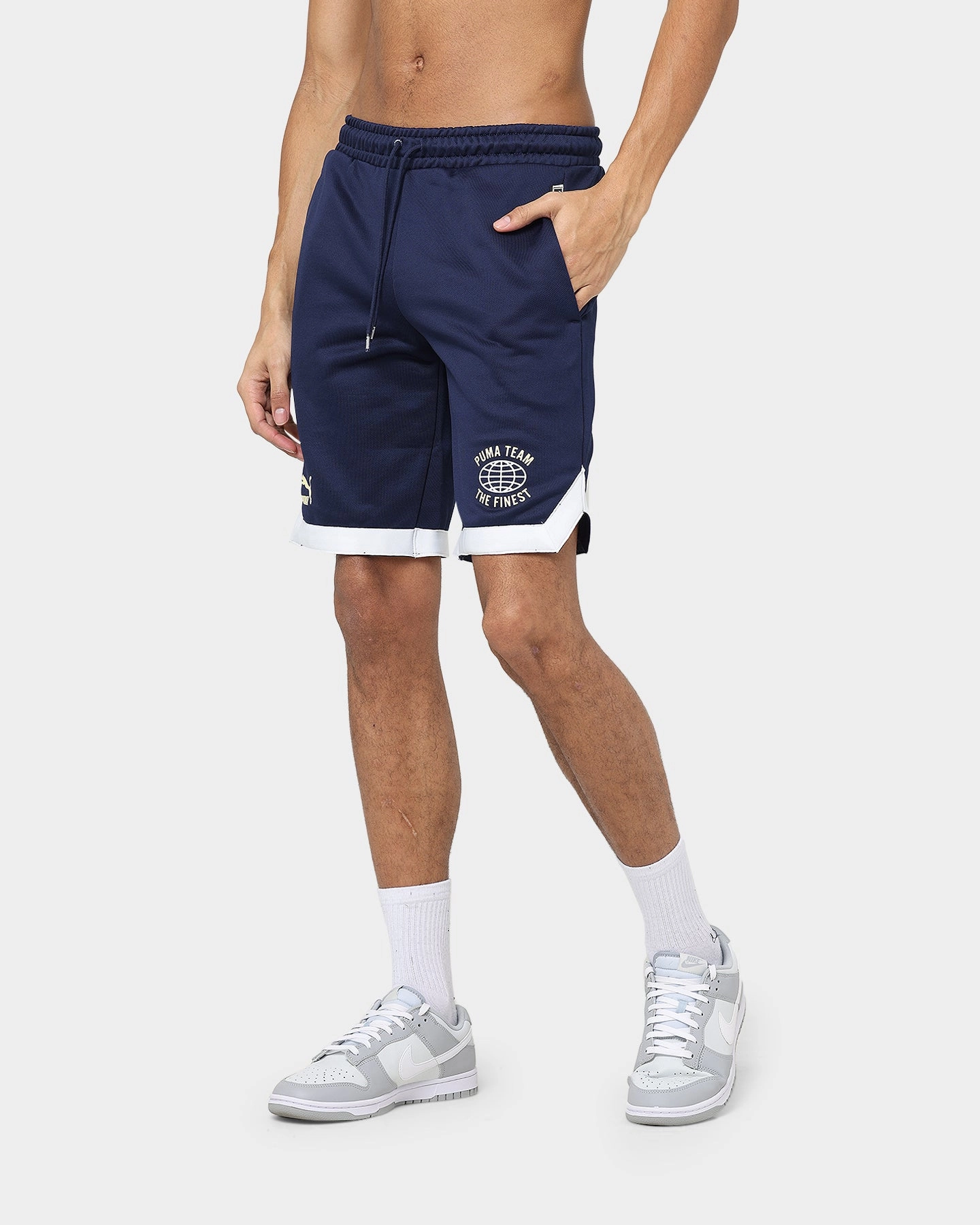 Puma Puma Team Shorts 8" PT Shorts Peacoat MoistureWickingLining wrinkle - resistant