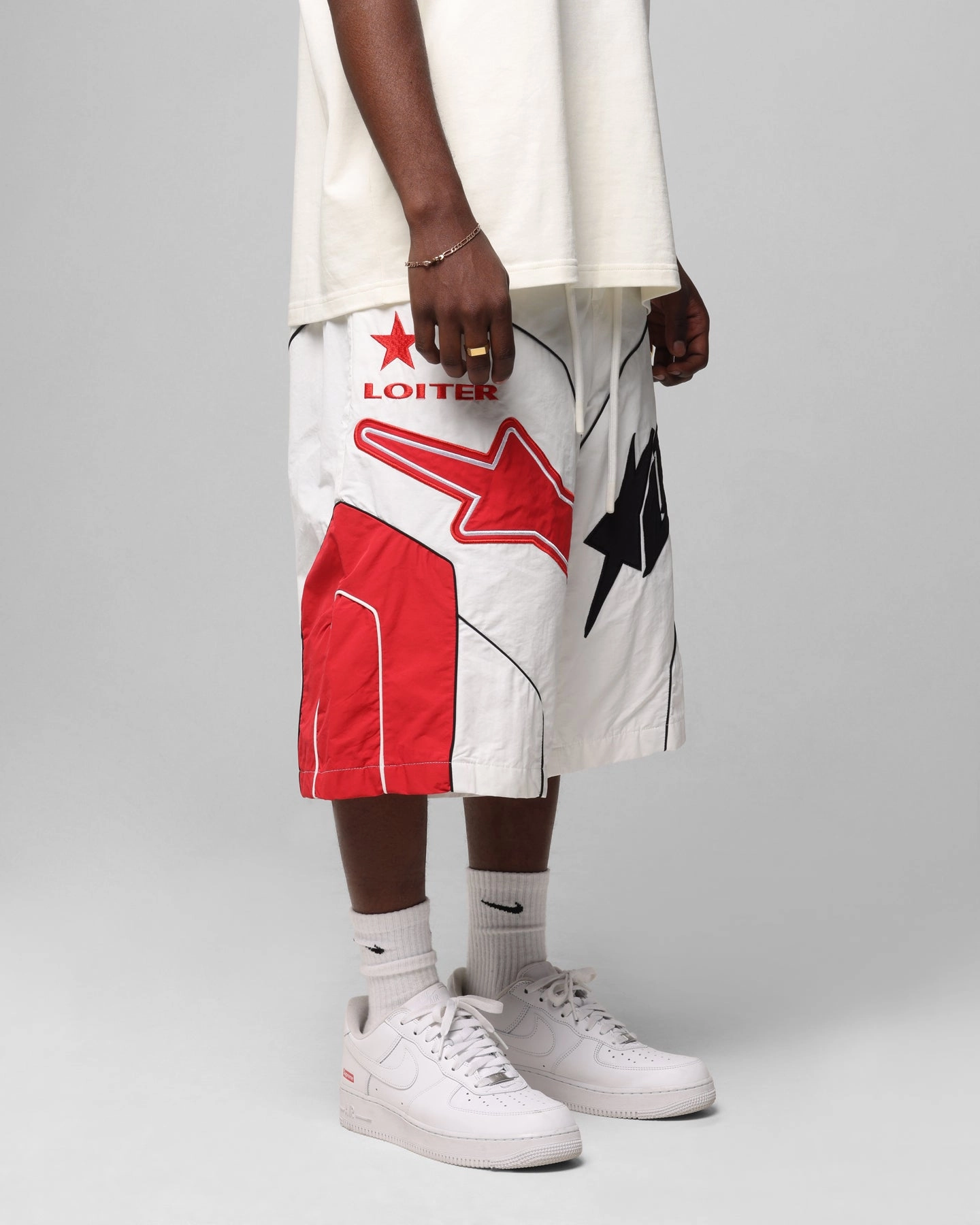 Flex Waist System Loiter Motocross Shorts White