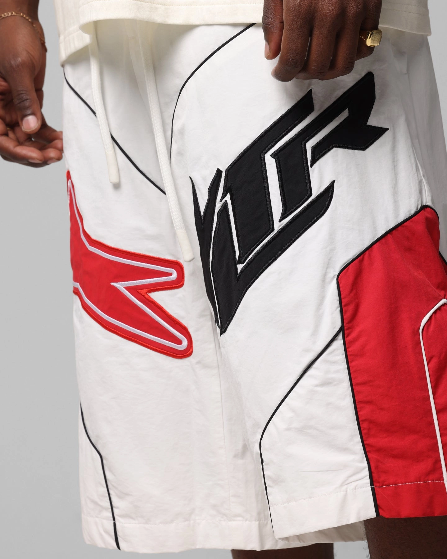 Loiter Motocross Shorts White Glide On Waist System Classic Vibe