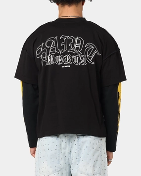 FadeResistant Coating Classic Layering Saint Morta La Flame Long Sleeve T-Shirt Black