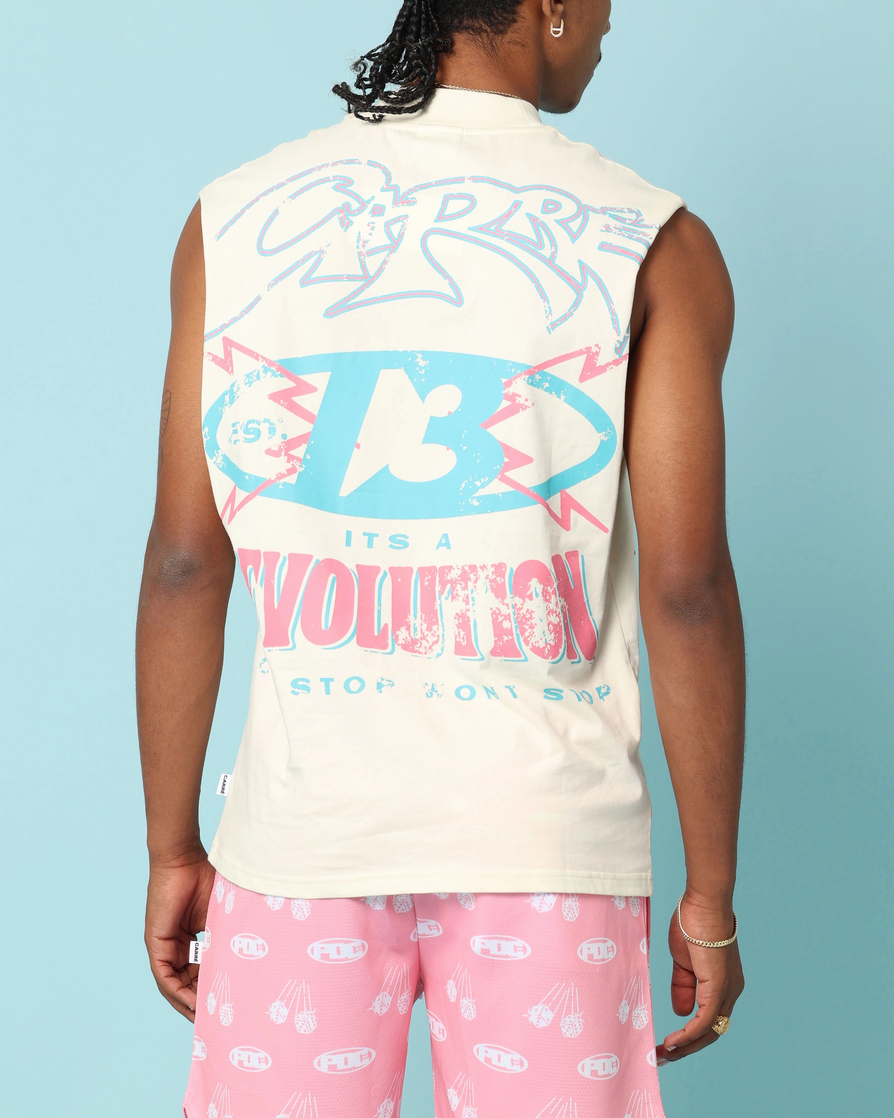 Carr?? Rev 13 Muscle T-Shirt Off White Minimalist Apparel