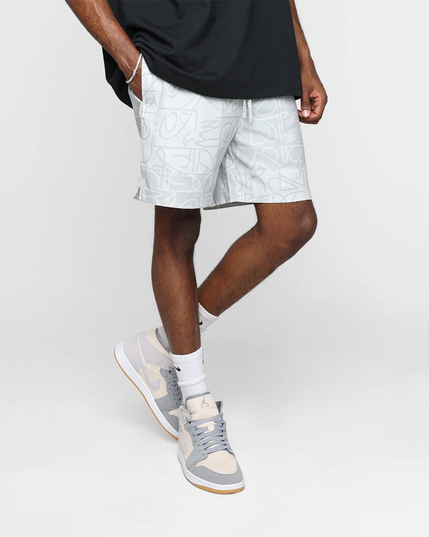 XXIII Blake Shorts Off White Faux Leather