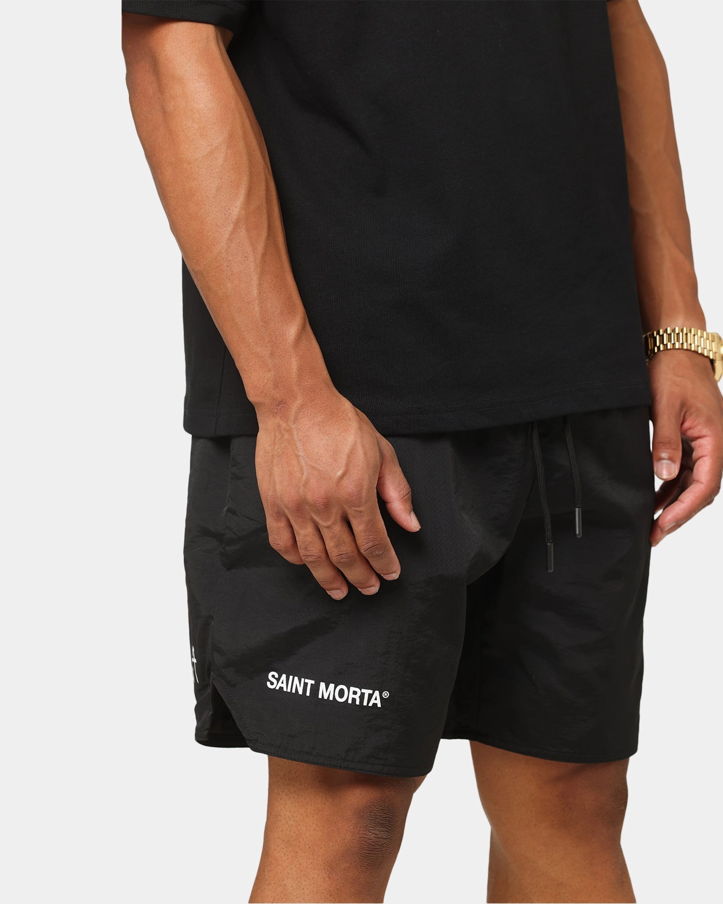 Everyday Outfit Personalized Saint Morta Official Nylon Shorts Black