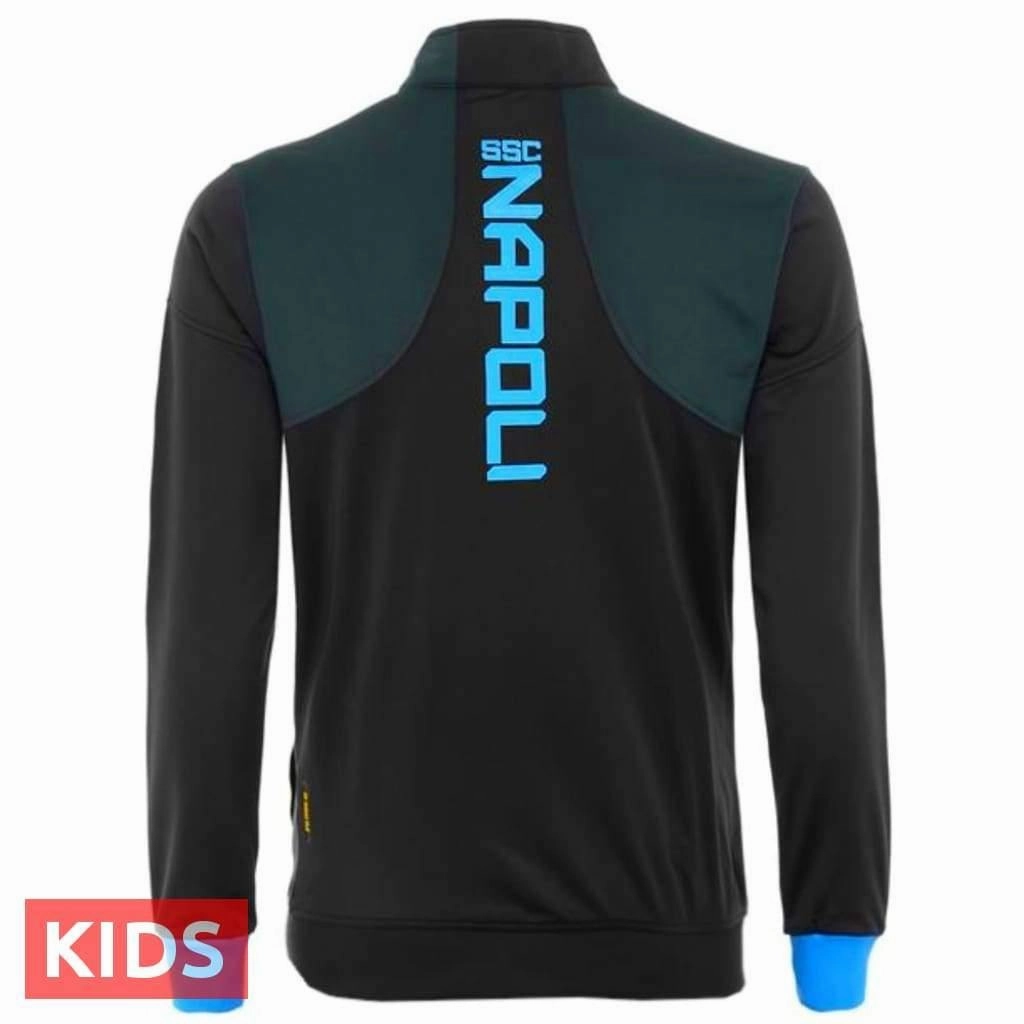 Kids - SSC Napoli dark blue presentation soccer tracksuit 2018/19 - Kappa Double Layered Elbow Patches HydrationCompatible Storage
