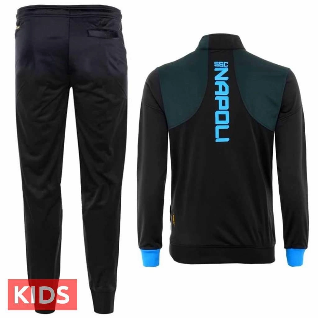 Compression Support Grid AbrasionResistant Material Kids - SSC Napoli dark blue presentation soccer tracksuit 2018/19 - Kappa
