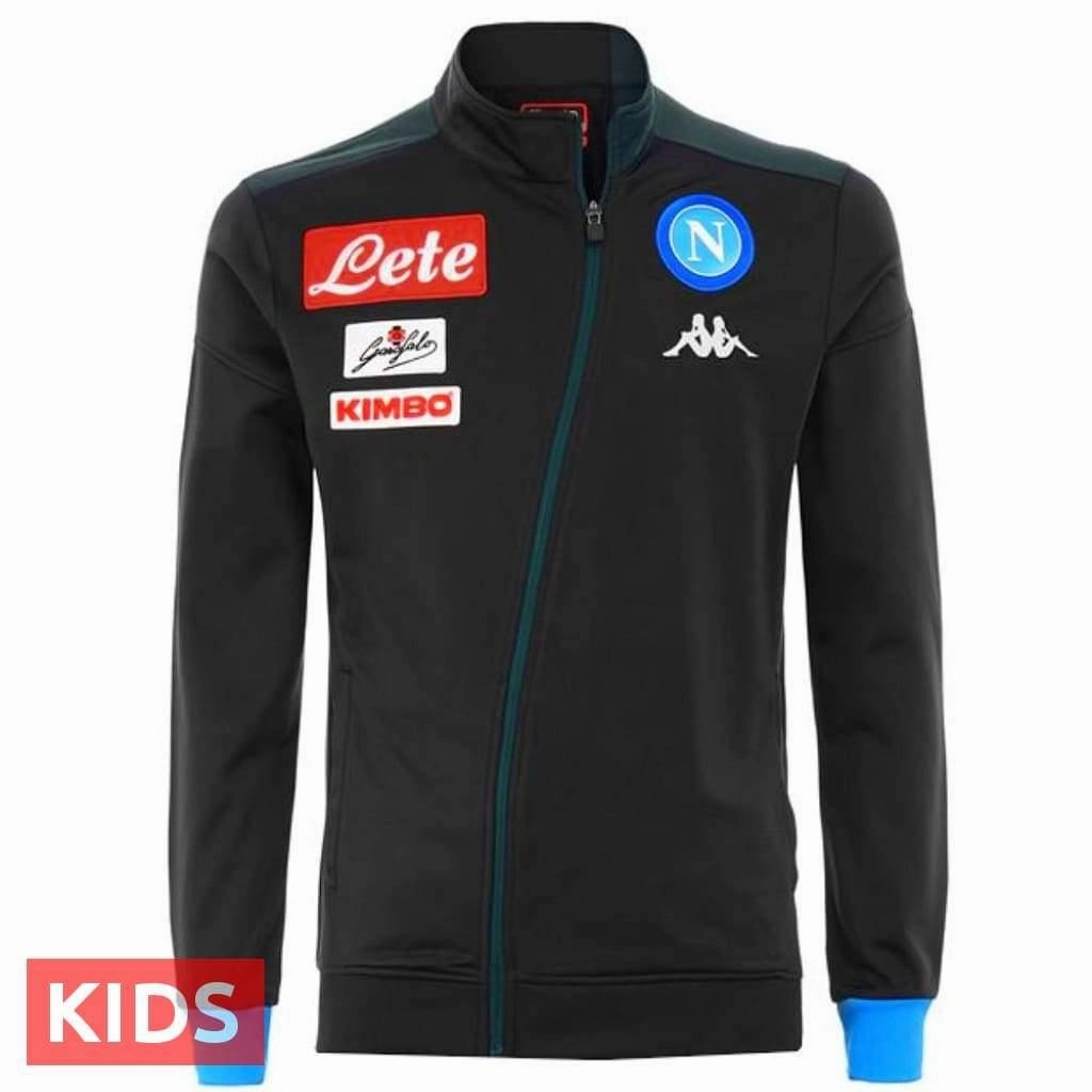 elastane Chic Kids - SSC Napoli dark blue presentation soccer tracksuit 2018/19 - Kappa
