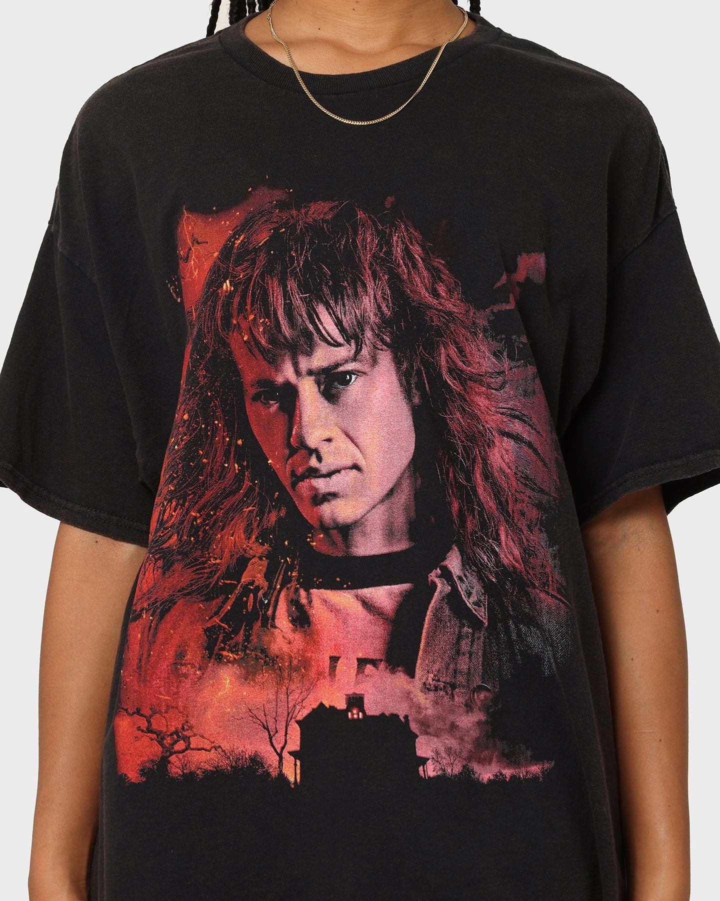 Timeless Style Daily Comfort Goat Crew X Stranger Things Eddie Vintage T-Shirt Black Wash