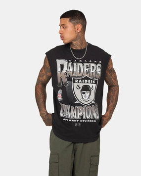 Mitchell & Ness Oakland Raiders Vintage Muscle T-Shirt Faded Black Gym clothing