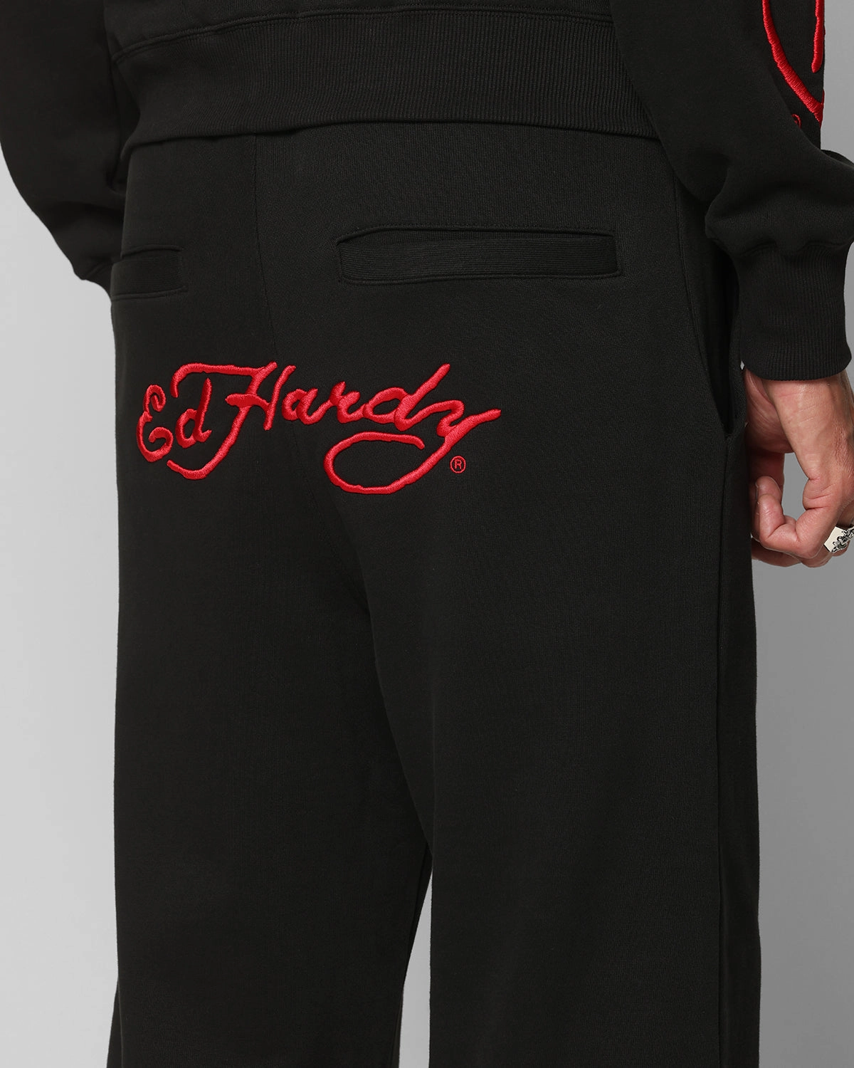 Wrinkle-Resistant Quick Move Ed Hardy Ed Hardy Track Pants Black
