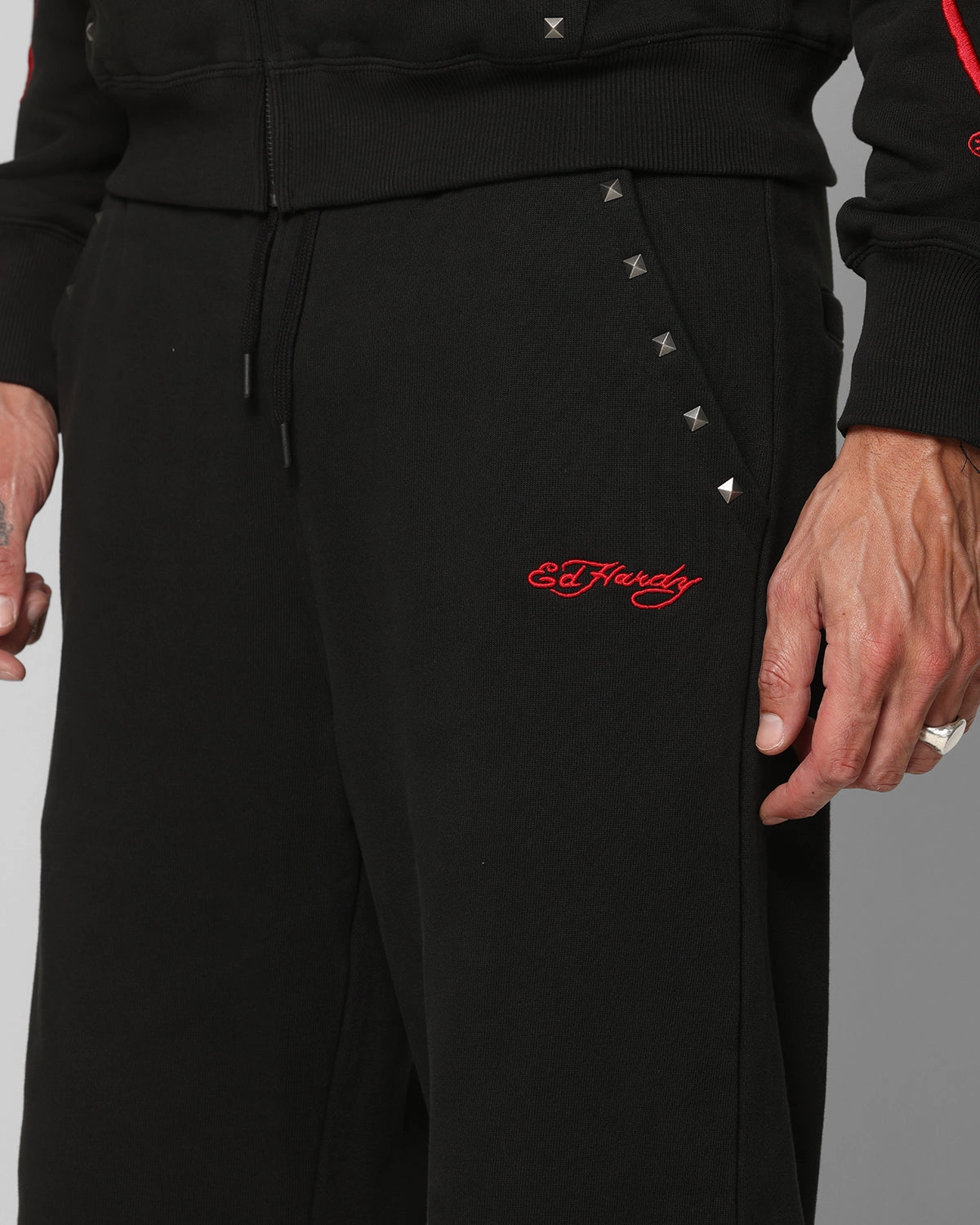Thermal Lining Ed Hardy Ed Hardy Track Pants Black