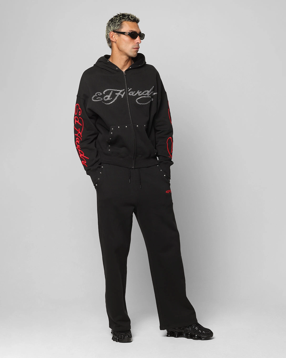 DurableBartack Ed Hardy Ed Hardy Track Pants Black