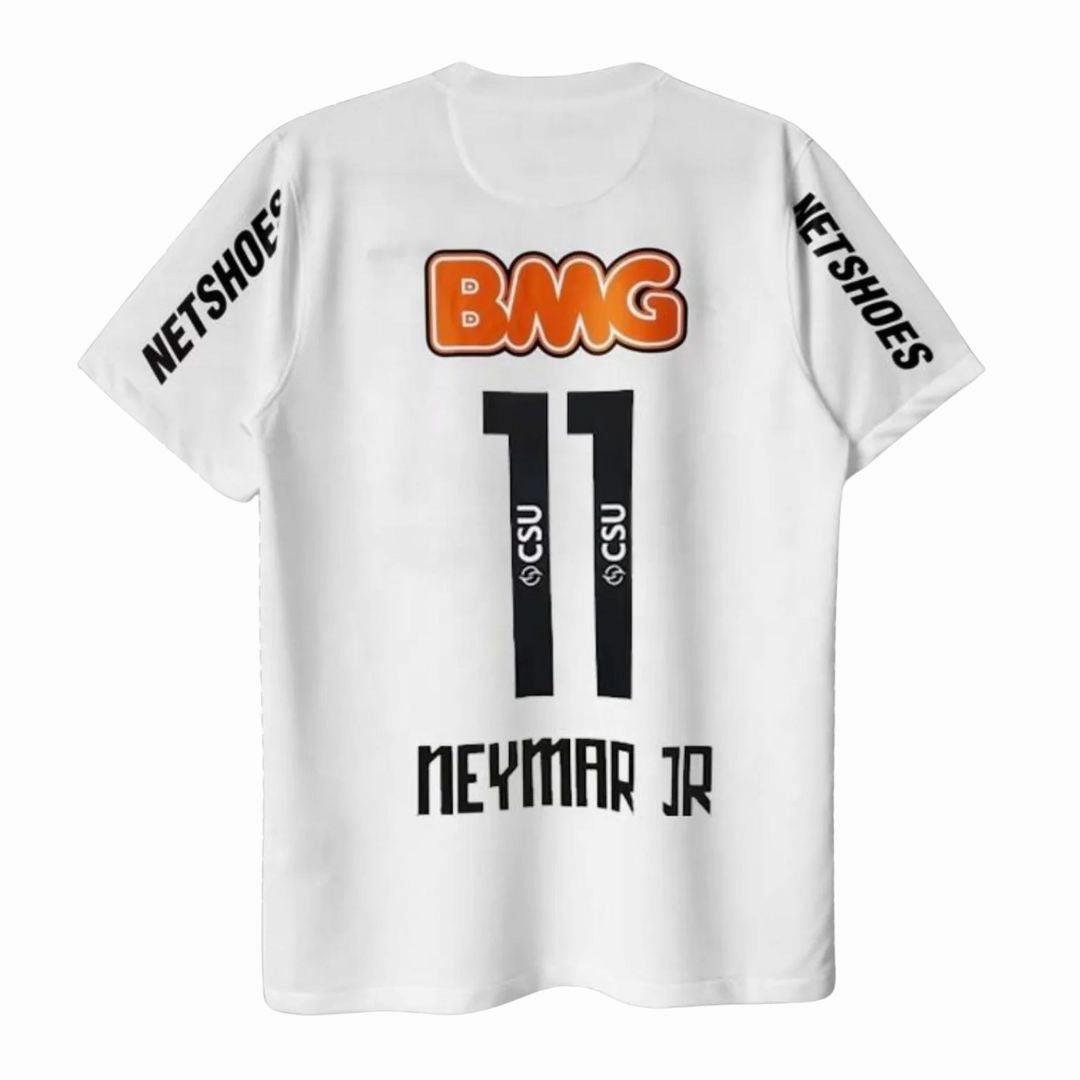 Neymar Jr. Santos FC Home Jersey 2011/12 Kids Abrasion Resistant Surface Bonded Armhole Frames