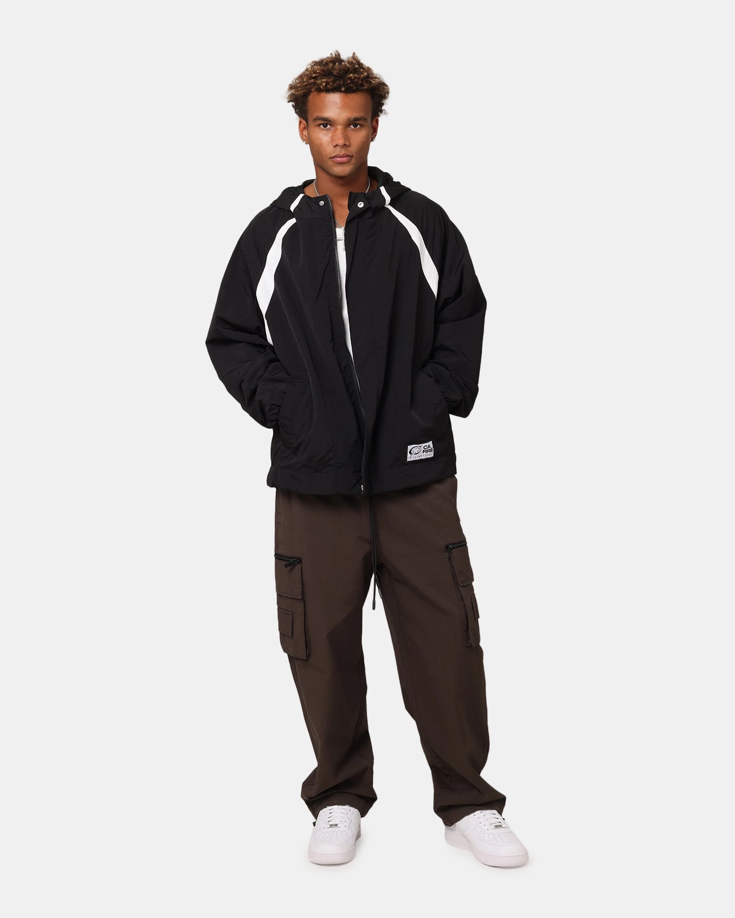 Ultra Thin Insulation Powder Carre Sprint Panelled Jacket Black