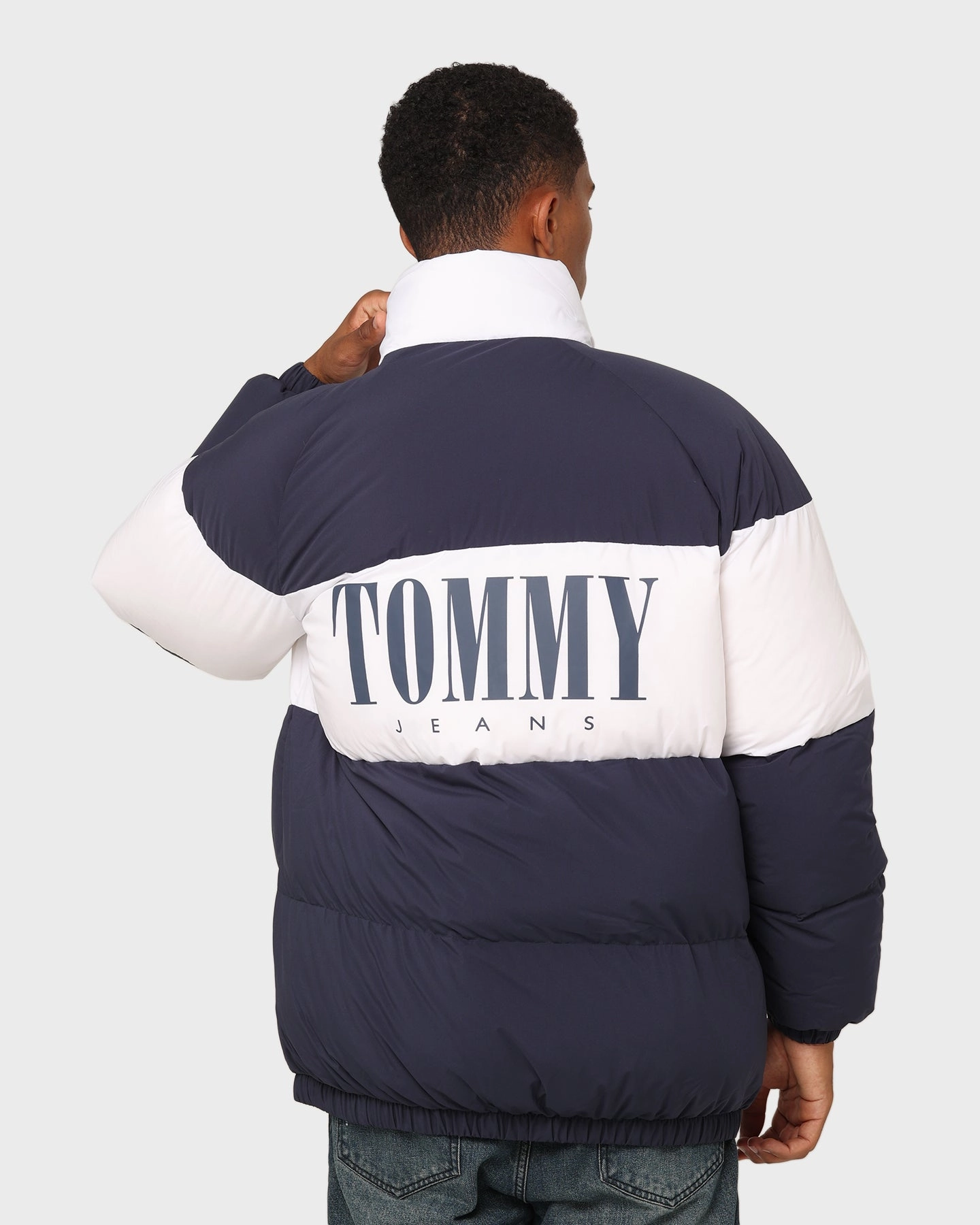 Tommy Jeans TJM Authentic Serif Puffer Jacket Twilight Navy suitable for offline stores Construct