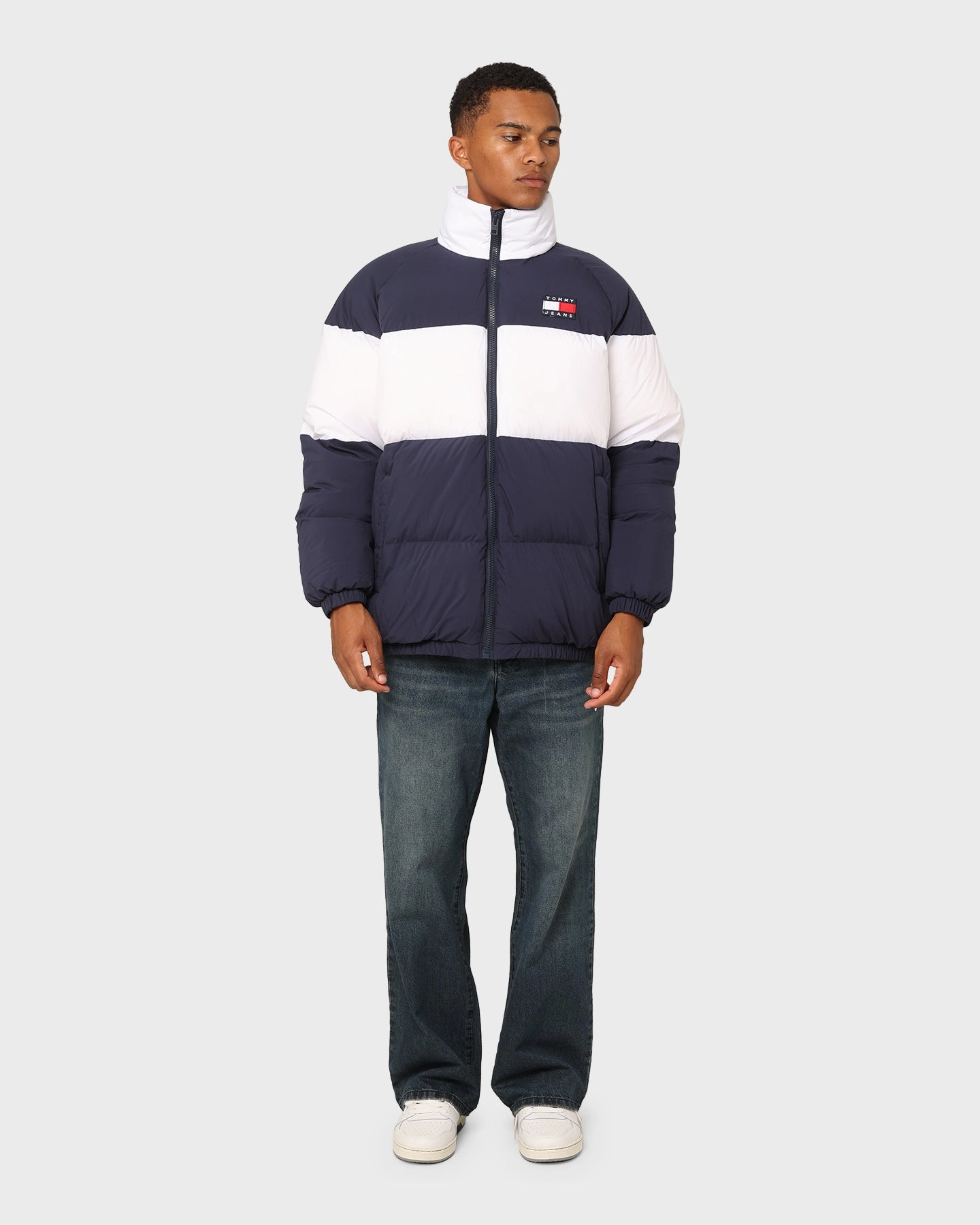 Tommy Jeans TJM Authentic Serif Puffer Jacket Twilight Navy Respect