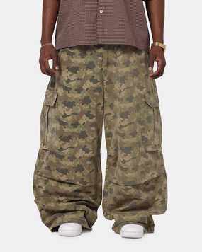 Flexible Knees Stain Release Finish Carre Baggy Cargo Pants Camo