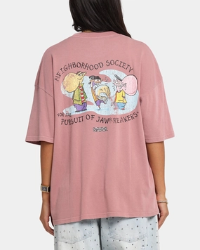 73 Studio X Cartoon Network Ed Edd N Eddy Box Logo Vintage T-Shirt Coral Weekend Wardrobe sporty wear