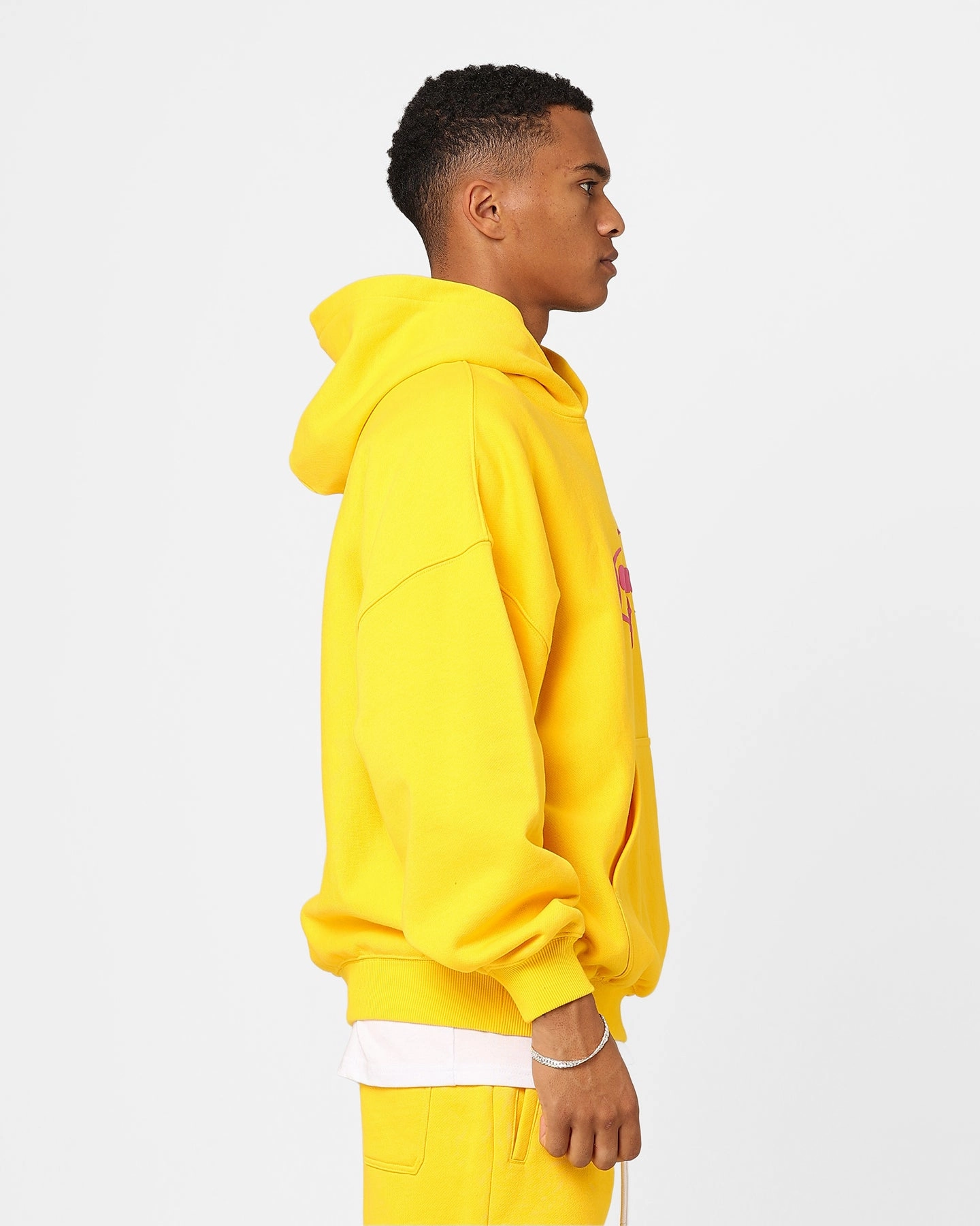 Stage Elastic Cuff Mechanism Carre 2K Oversized Hoodie Yellow