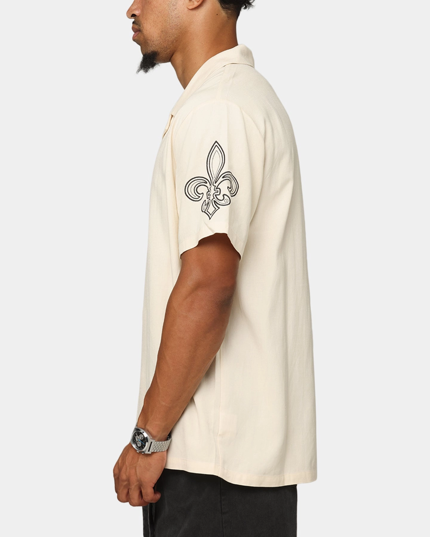 XXIII Fleur Linen Button Up Shirt Off White Flexible Movement Trendsetter Choice