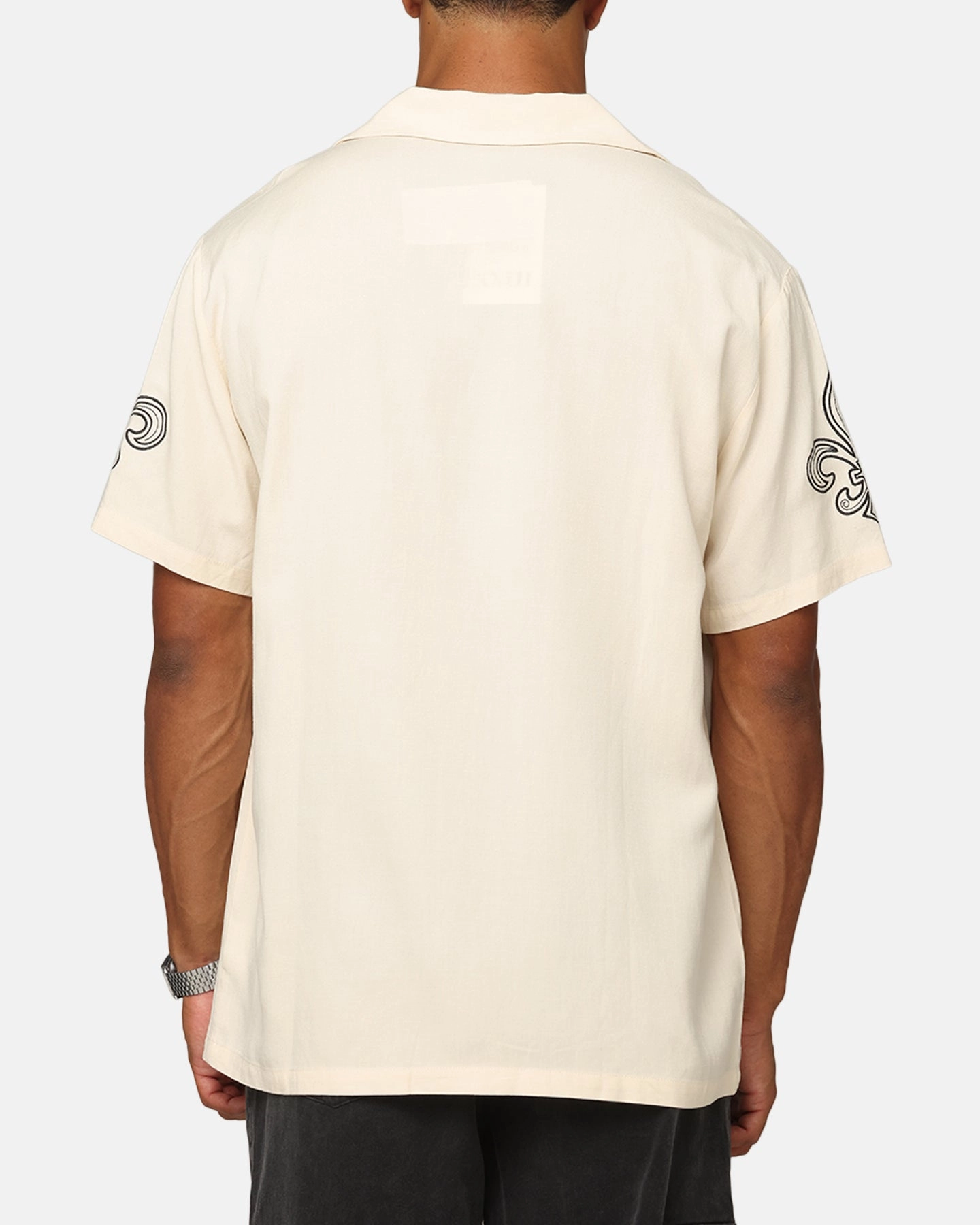 XXIII Fleur Linen Button Up Shirt Off White Gym Wear Cooling Core Technology