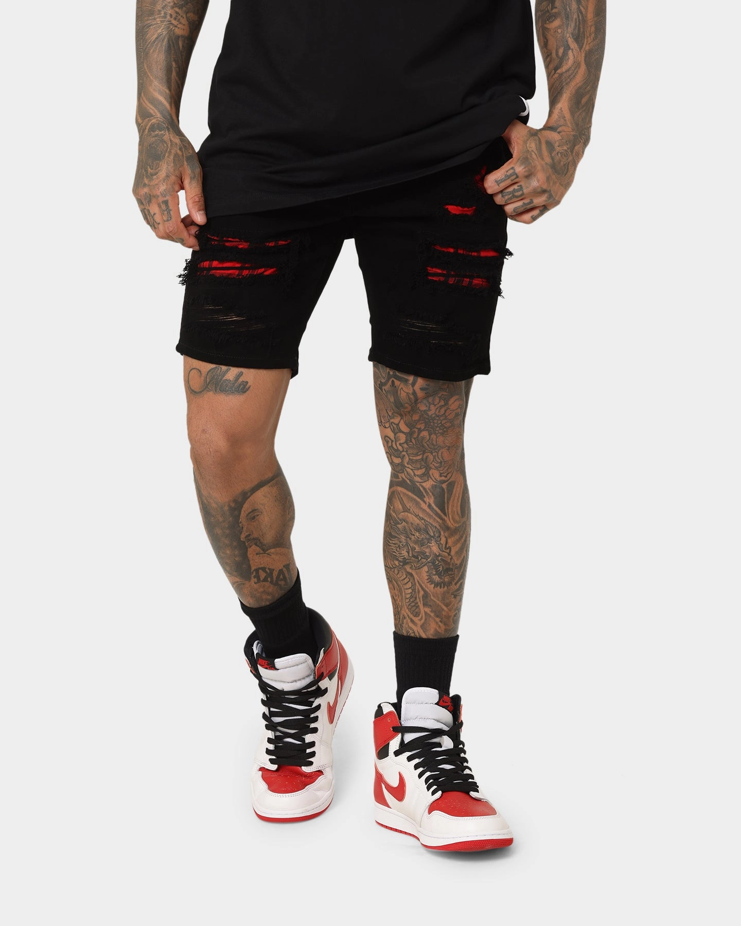 Saint Morta Tarta Summum Shorts Black/Red Daily Wear
