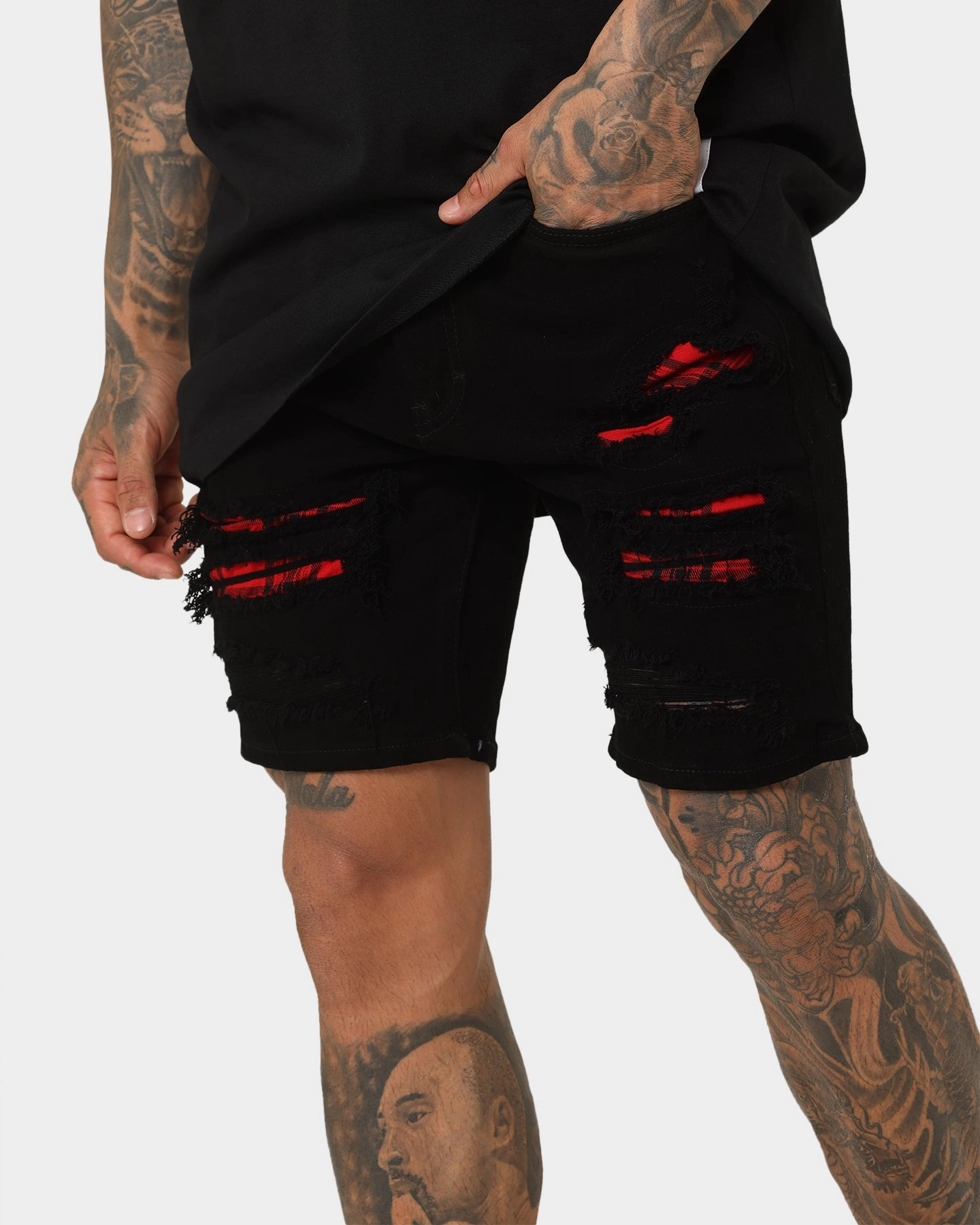 Tear Resistant Weave athletic clothing Saint Morta Tarta Summum Shorts Black/Red
