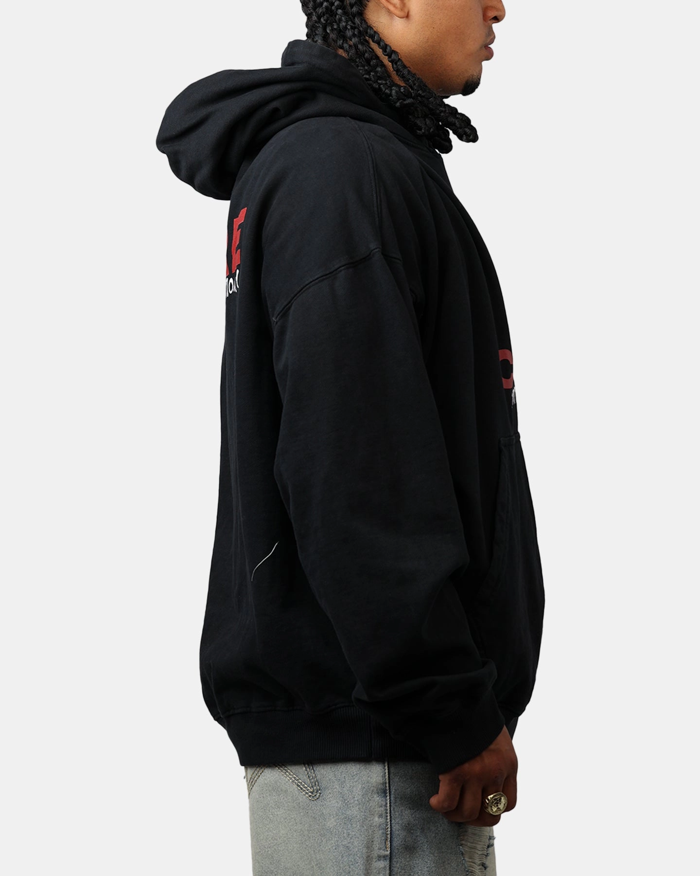 Beach Carre Handdrawn Hoodie Black