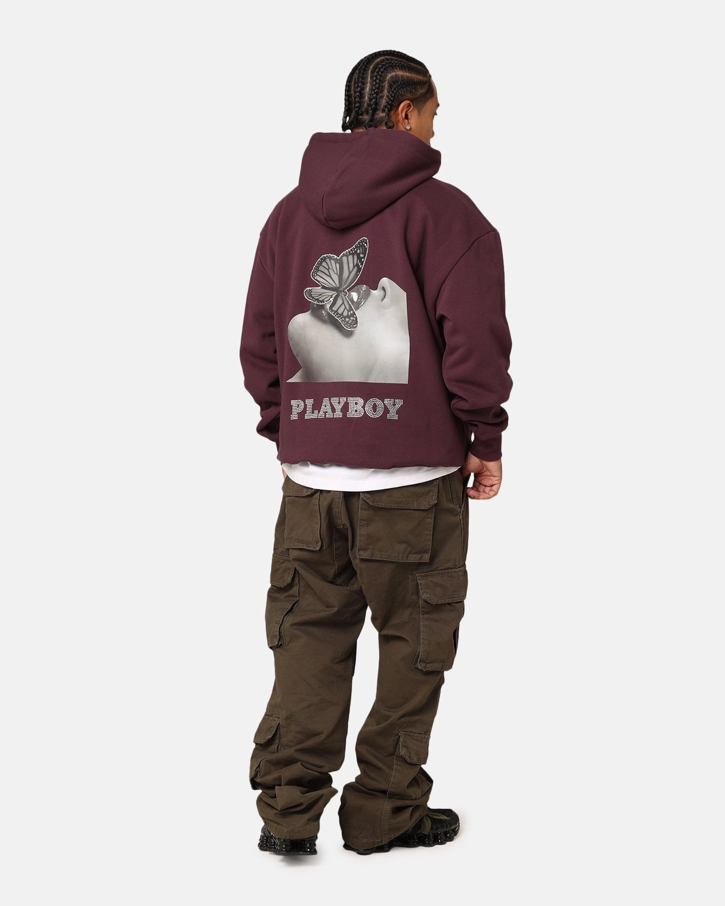 Timeless Form Dual Zipper System Playboy Diamant?? Hoodie Plum